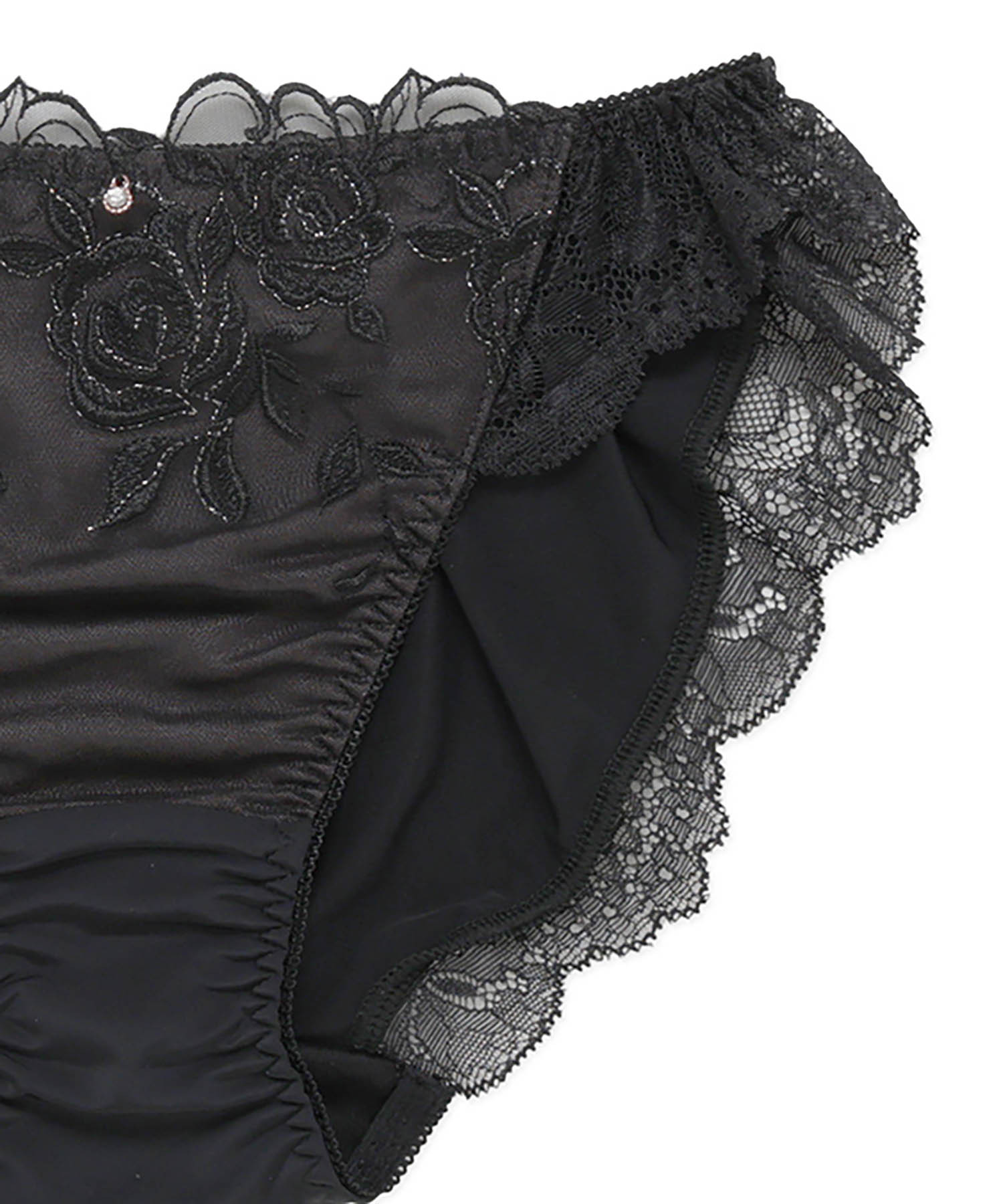 ローズショーツ_ランジェリー・下着-ショーツ-スタンダードショーツ_ブラック_1