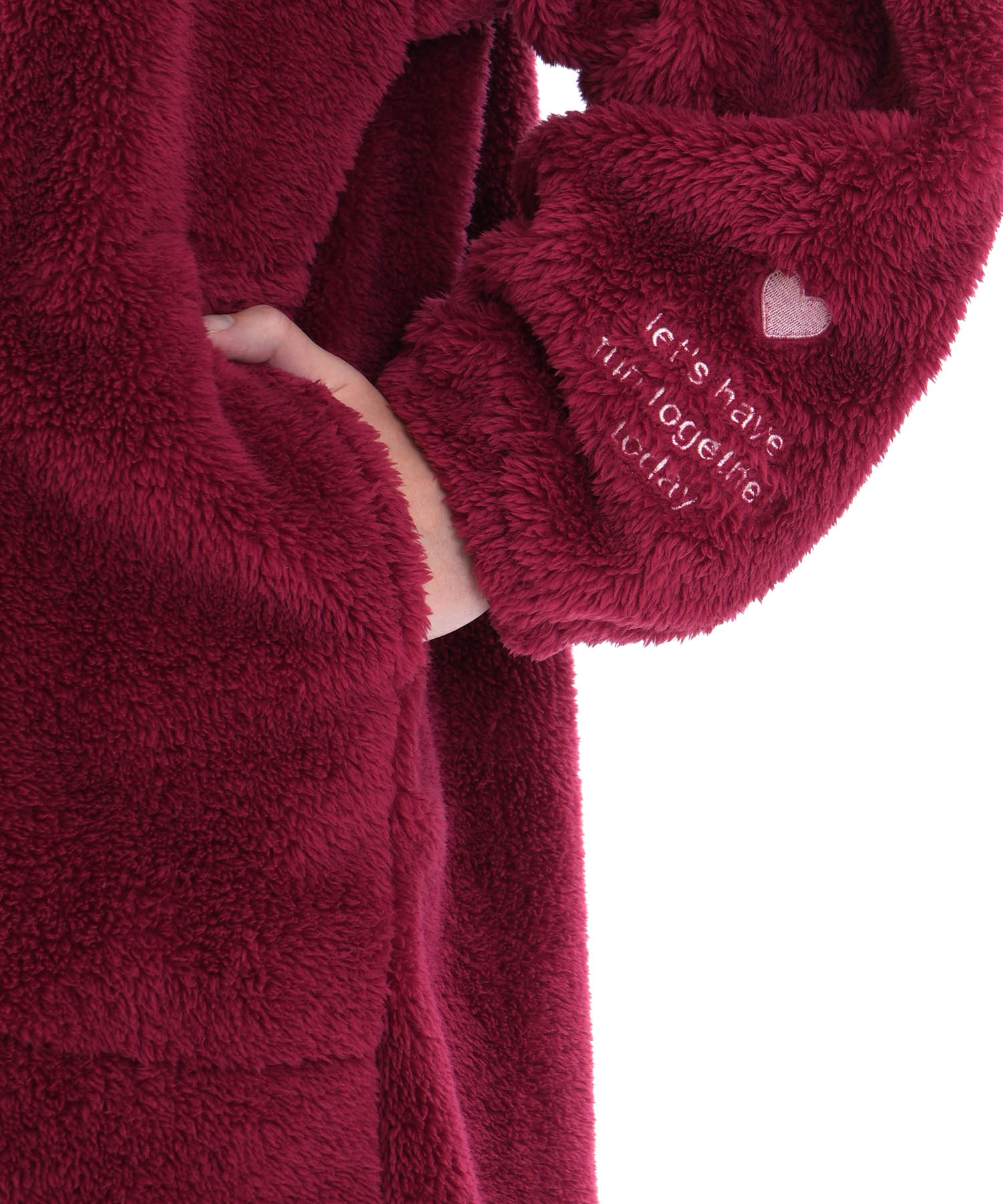 ストレッチボアハートワンピース_パジャマ&ルームウェア-ワンピース・ネグリジェ_レッド_5