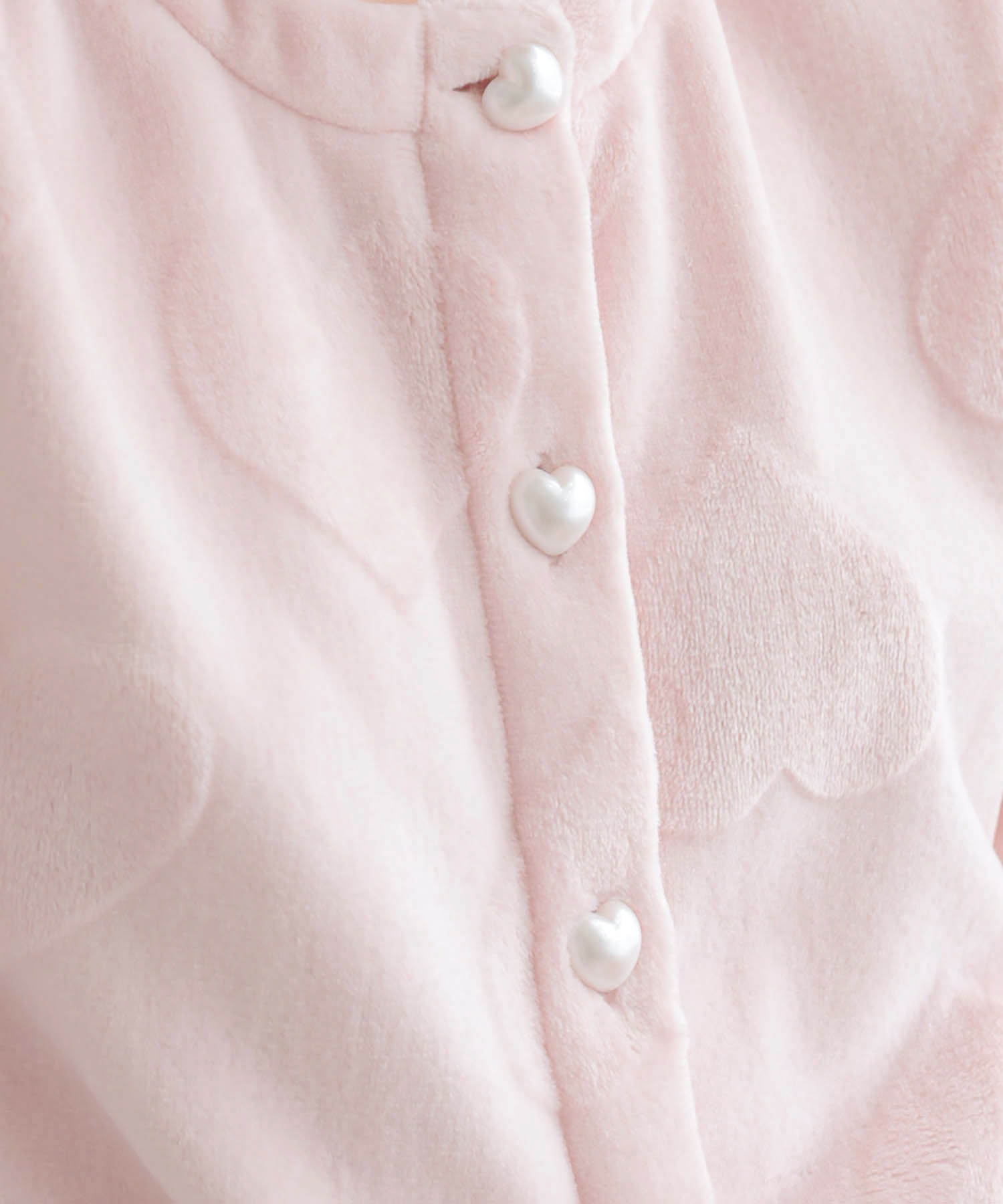 シャイニースノーエンボスハートフリルガウン_パジャマ&ルームウェア-トップス-カーディガン・ガウン_ピンク_9