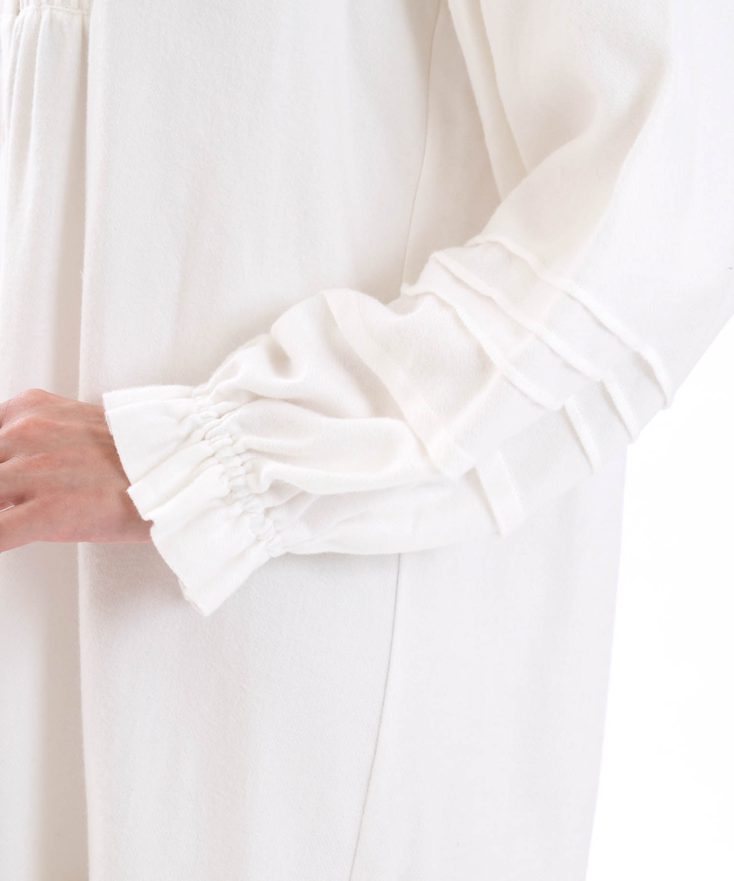 コットンフランネルシュクレフリルドレス_パジャマ&ルームウェア-ワンピース・ネグリジェ_ホワイト_4