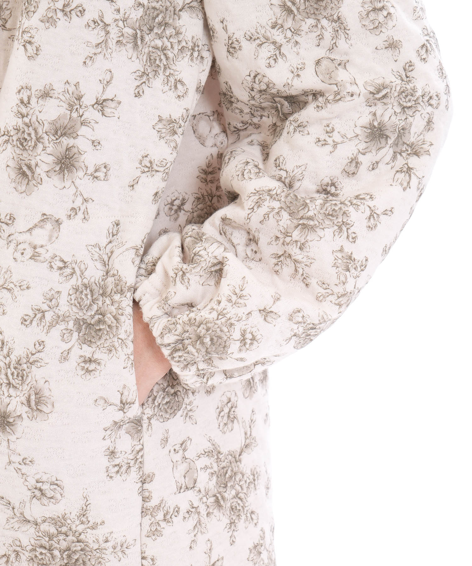 裏綿接結(綿入り)トワルドラパンワンピース_パジャマ&ルームウェア-ワンピース・ネグリジェ_グレー_4