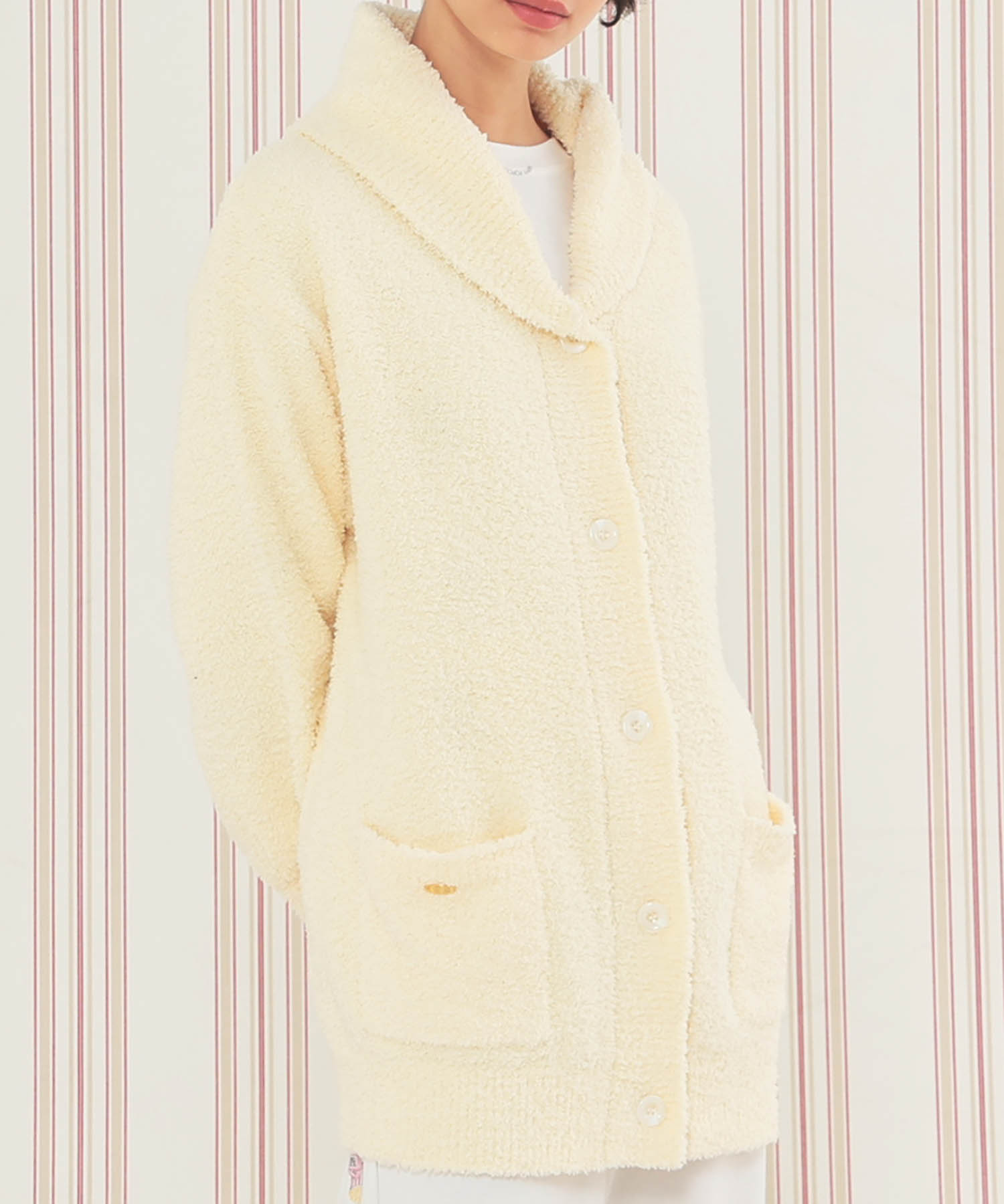 モールニットポップコーン＆ケーキカーディガン_パジャマ&ルームウェア-トップス-カーディガン・ガウン_クリーム_3