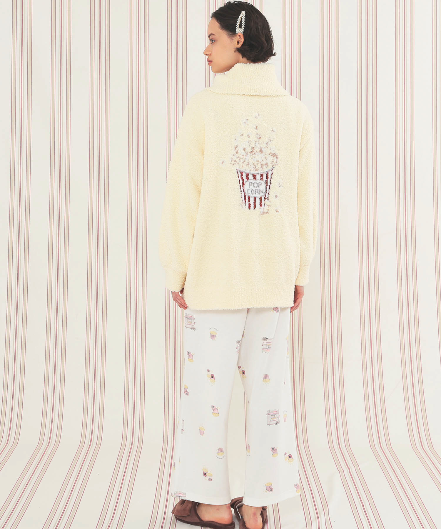 モールニットポップコーン＆ケーキカーディガン_パジャマ&ルームウェア-トップス-カーディガン・ガウン_クリーム_5