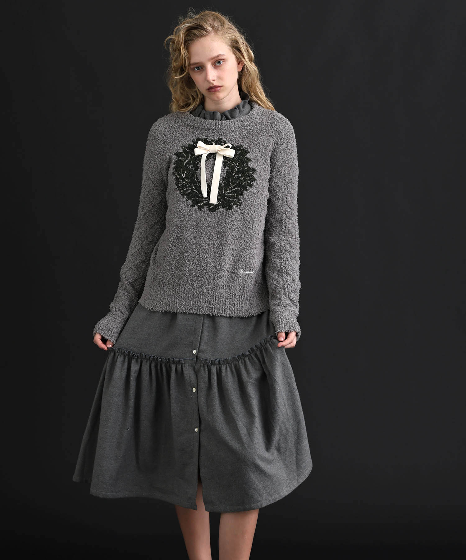 モールニットノエルリュバントップス_パジャマ&ルームウェア-トップス_グレー_7