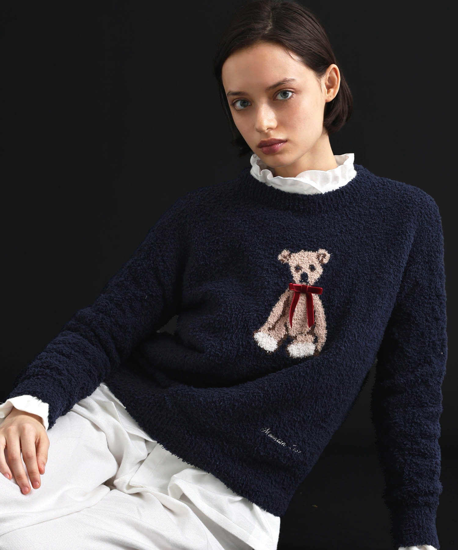 モールニットノエルリュバントップス_パジャマ&ルームウェア-トップス_ネイビー_1