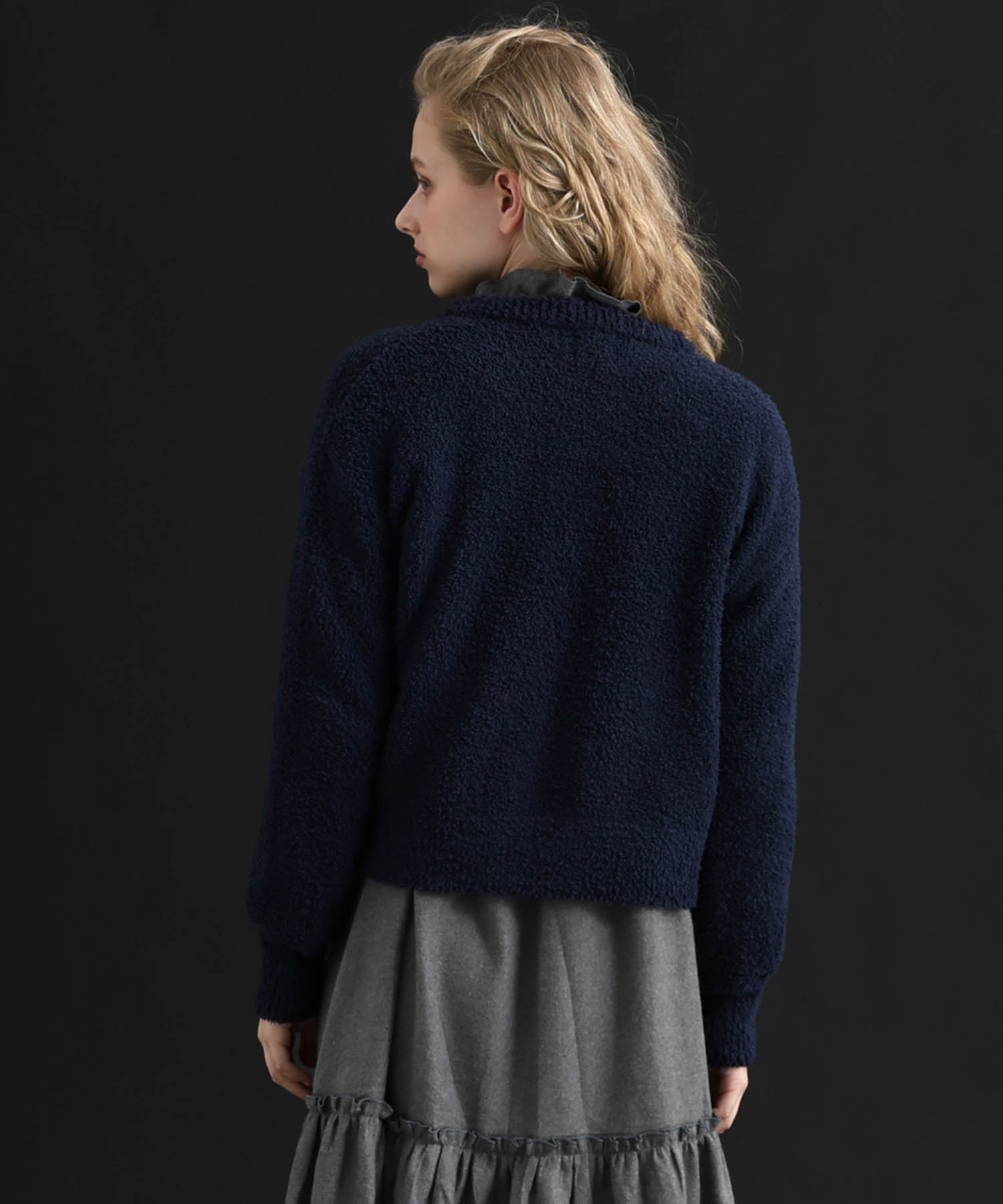 モールニットノエルリュバンカーディガン_パジャマ&ルームウェア-トップス-カーディガン・ガウン_ネイビー_6