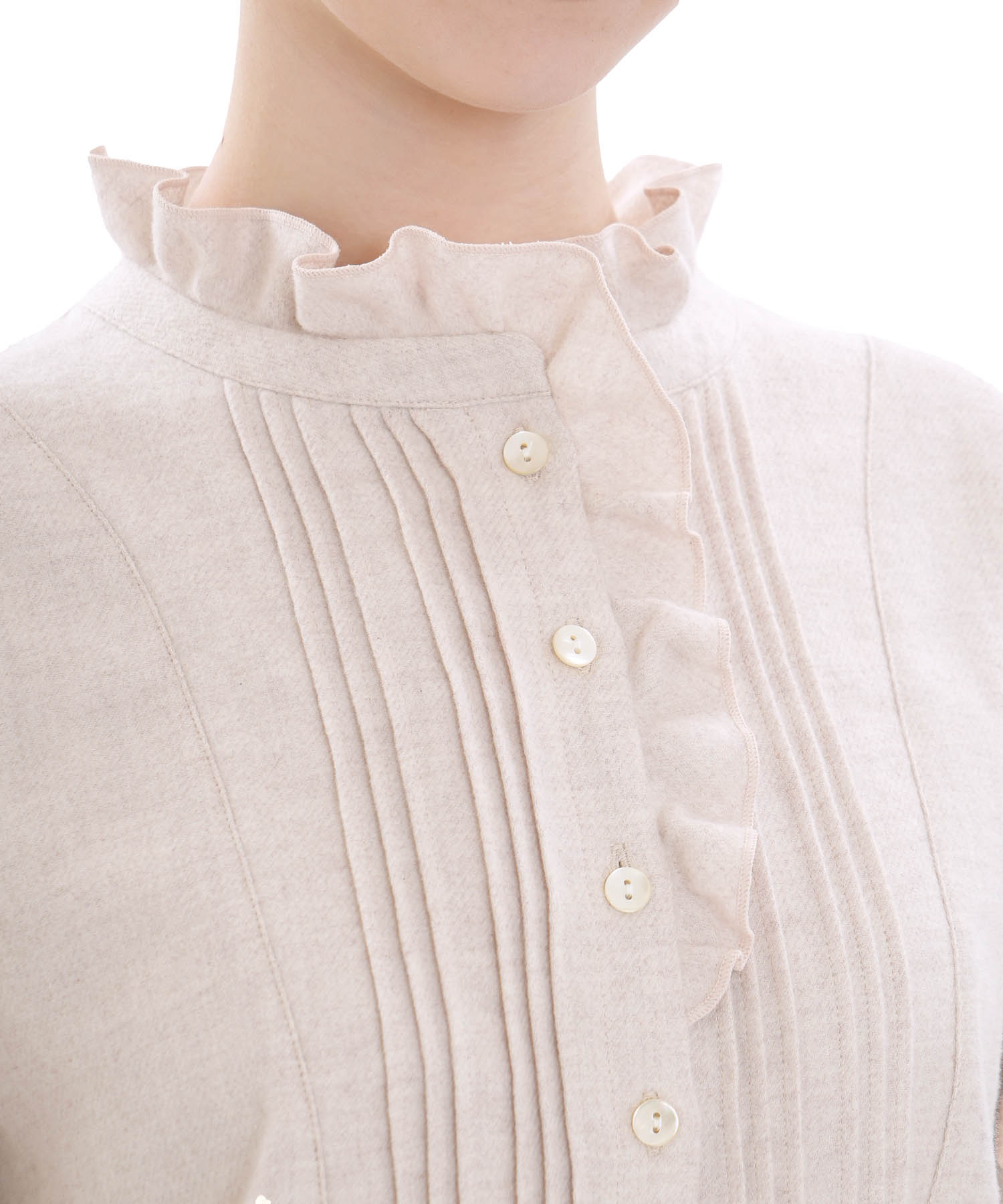 コットンフランネルシュクレフリルパジャマ_パジャマ&ルームウェア-セットアップ_アイボリー_3