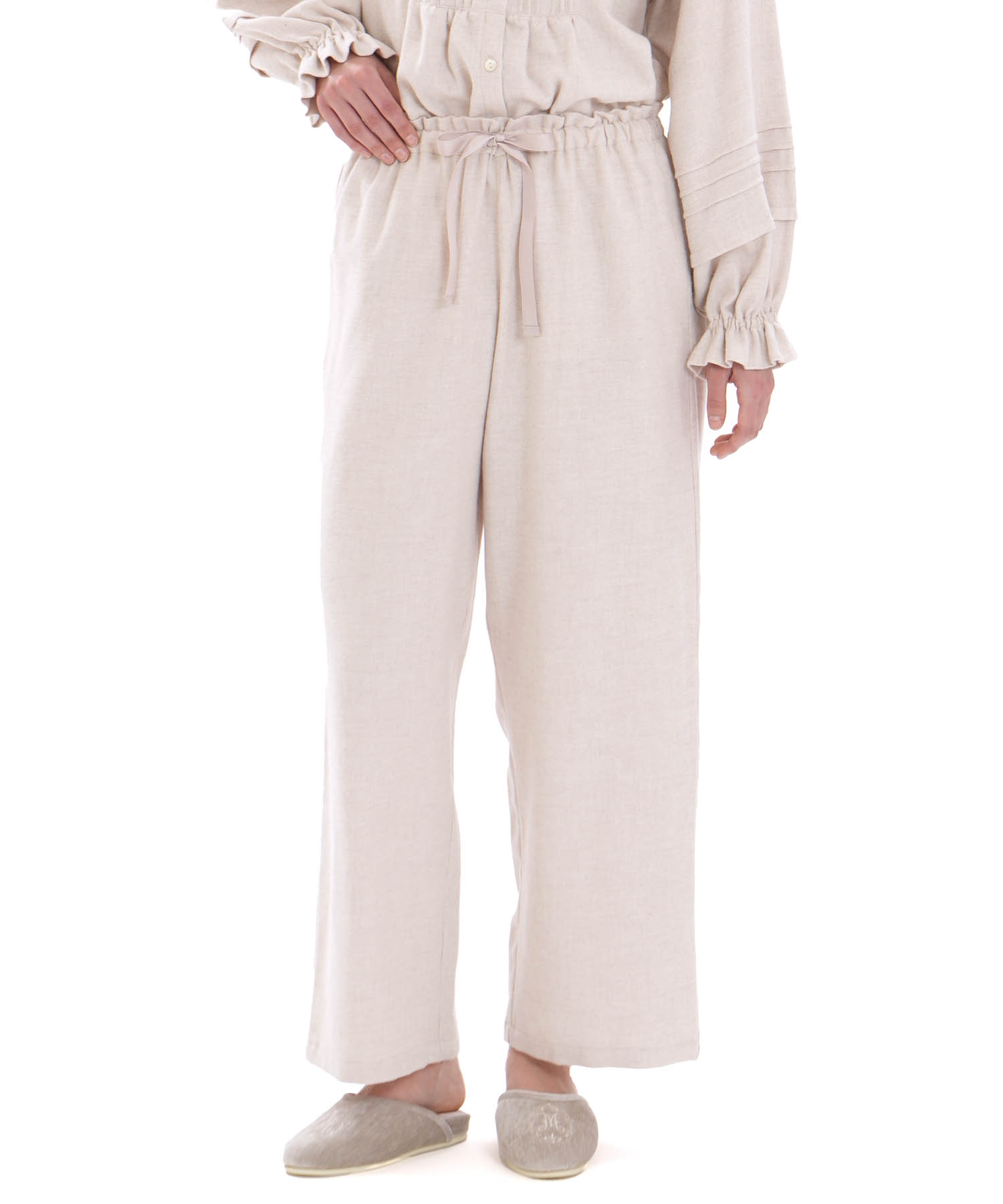 コットンフランネルシュクレフリルパジャマ_パジャマ&ルームウェア-セットアップ_アイボリー_6