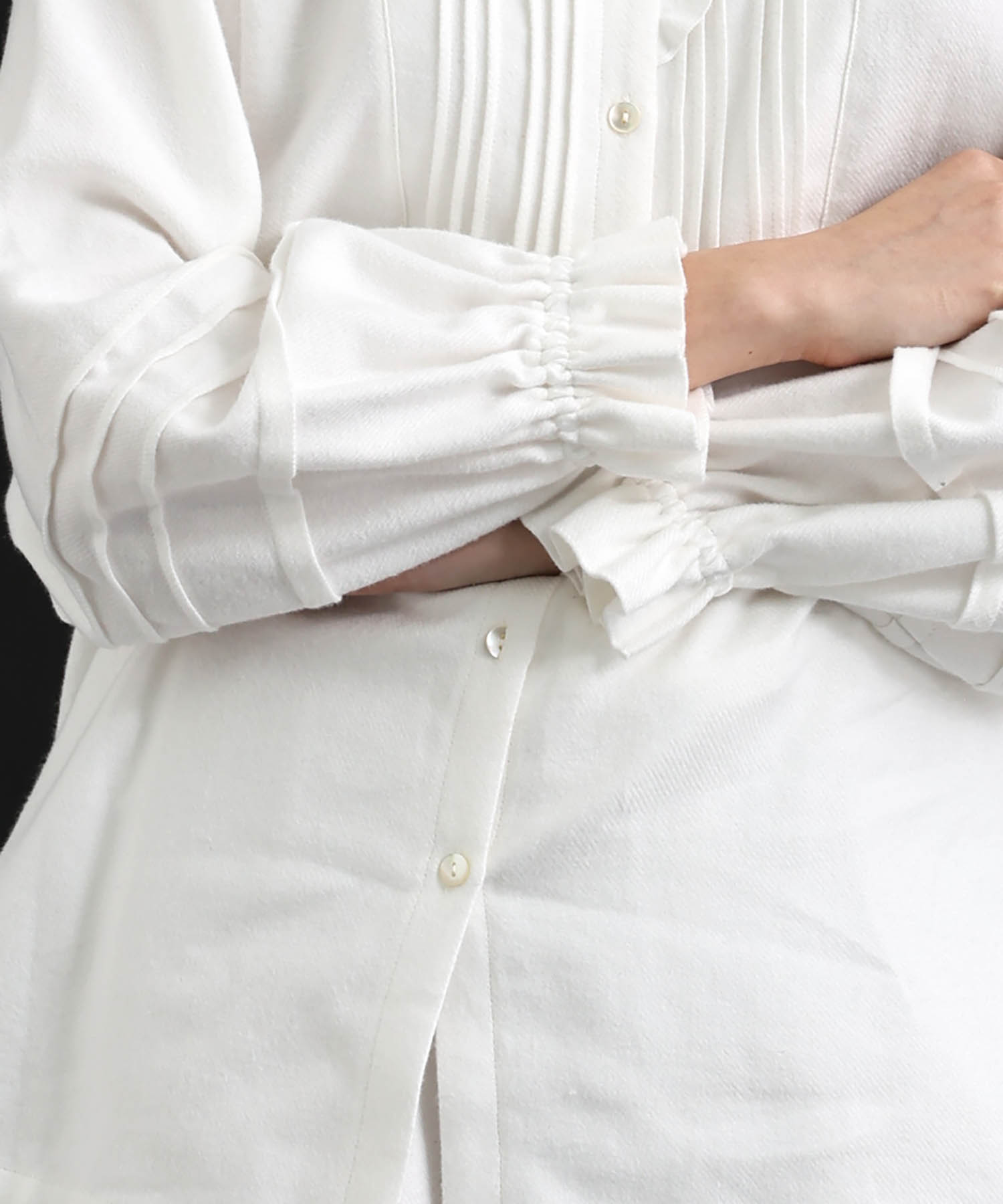 コットンフランネルシュクレフリルパジャマ_パジャマ&ルームウェア-セットアップ_ホワイト_4