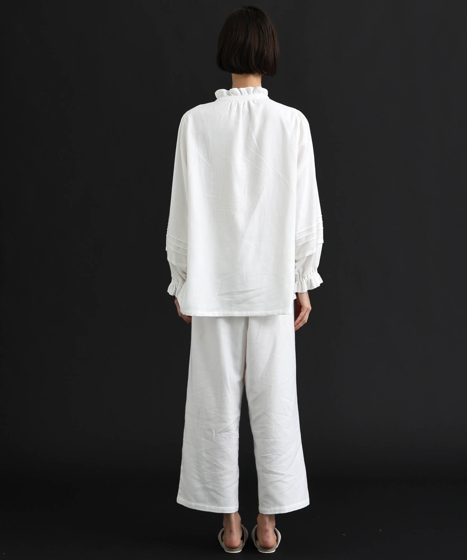 コットンフランネルシュクレフリルパジャマ_パジャマ&ルームウェア-セットアップ_ホワイト_6