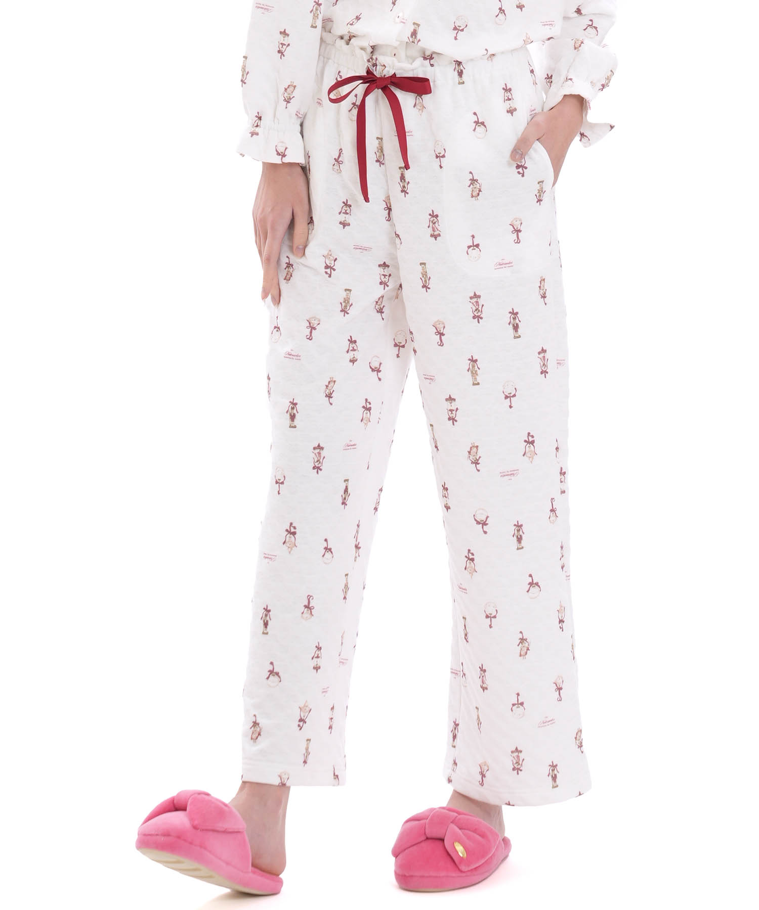 裏綿接結(綿入り)くるみ割り人形フリルパジャマ_パジャマ&ルームウェア-セットアップ_アイボリー_5