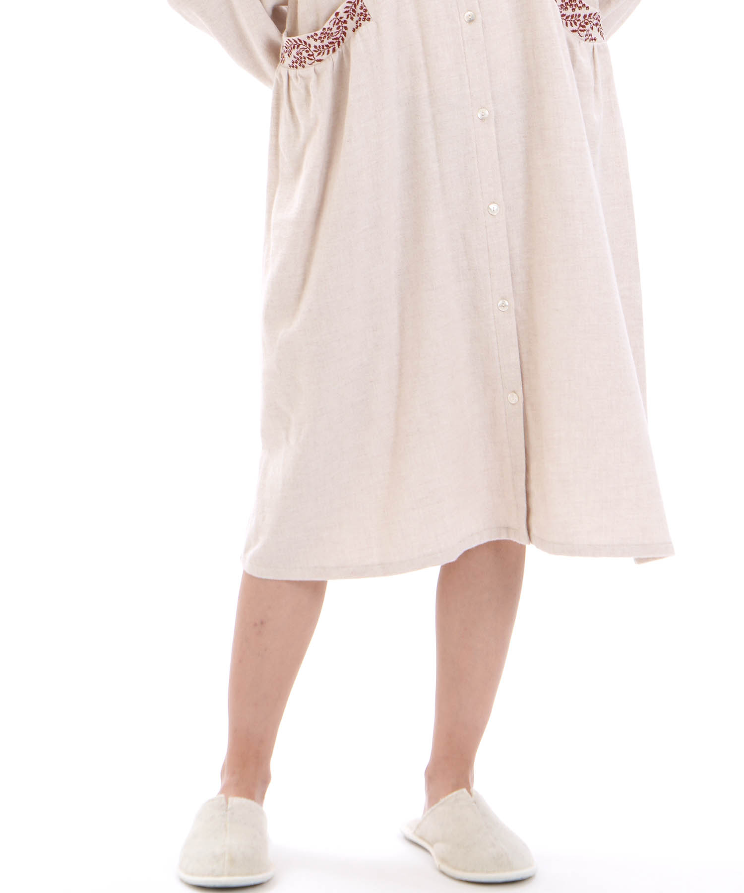 コットンフランネルウインターベリーワンピース_パジャマ&ルームウェア-ワンピース・ネグリジェ_アイボリー_5