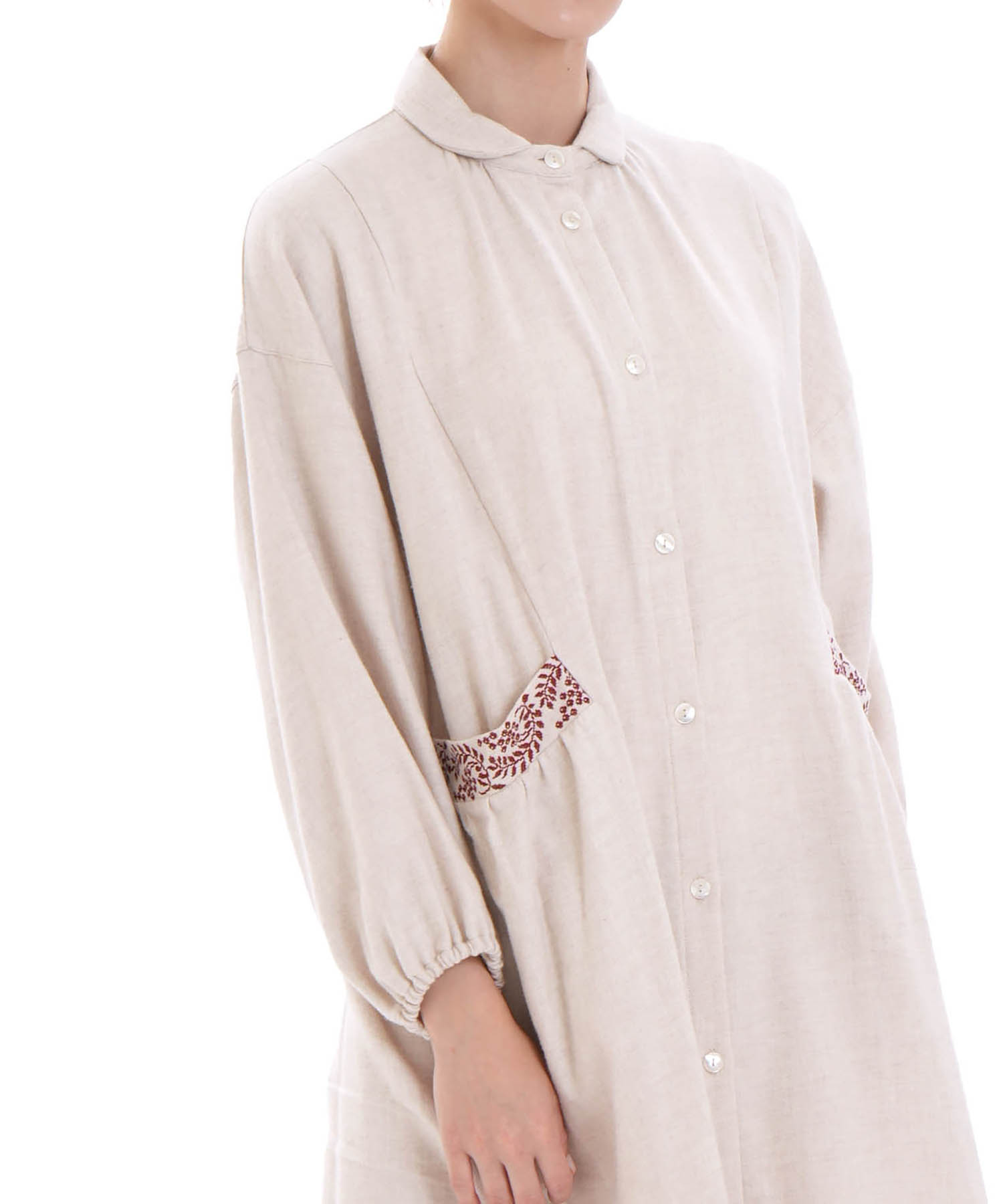 コットンフランネルウインターベリーワンピース_パジャマ&ルームウェア-ワンピース・ネグリジェ_アイボリー_0