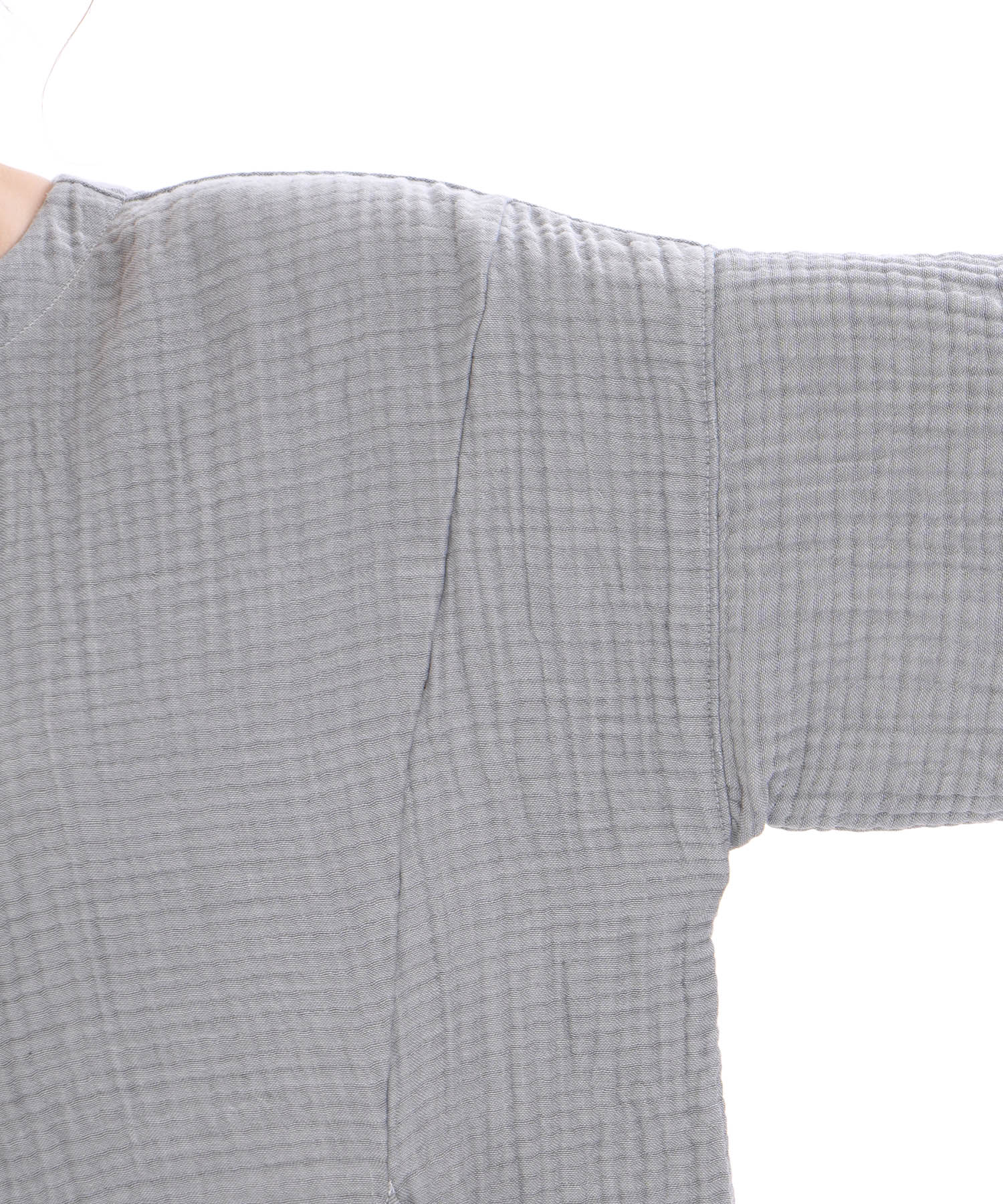 シュークリームガーゼ(R)4+ソリッドカラーワンピース_パジャマ&ルームウェア-ワンピース・ネグリジェ_グレー_4