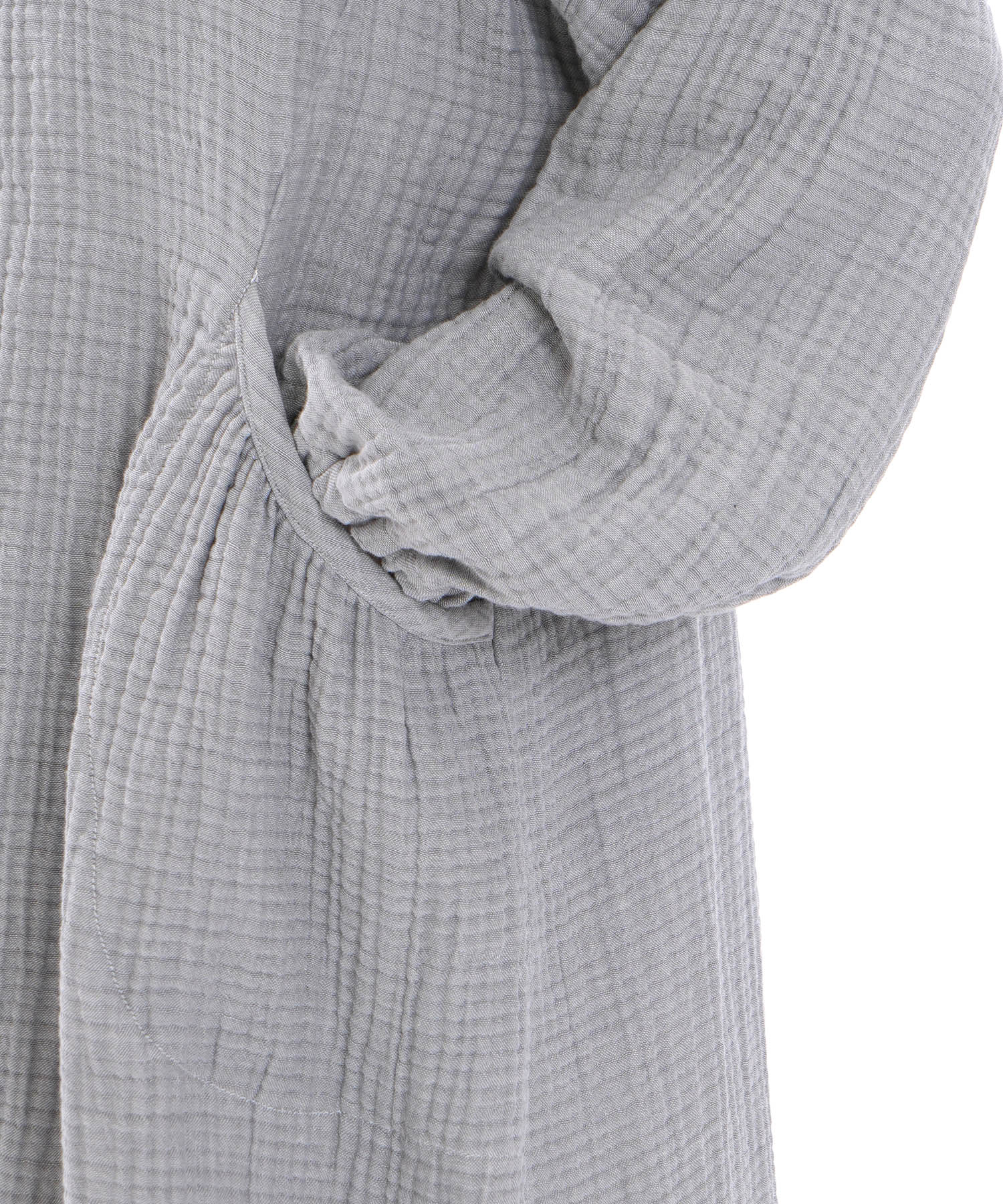 シュークリームガーゼ(R)4+ソリッドカラーワンピース_パジャマ&ルームウェア-ワンピース・ネグリジェ_グレー_5