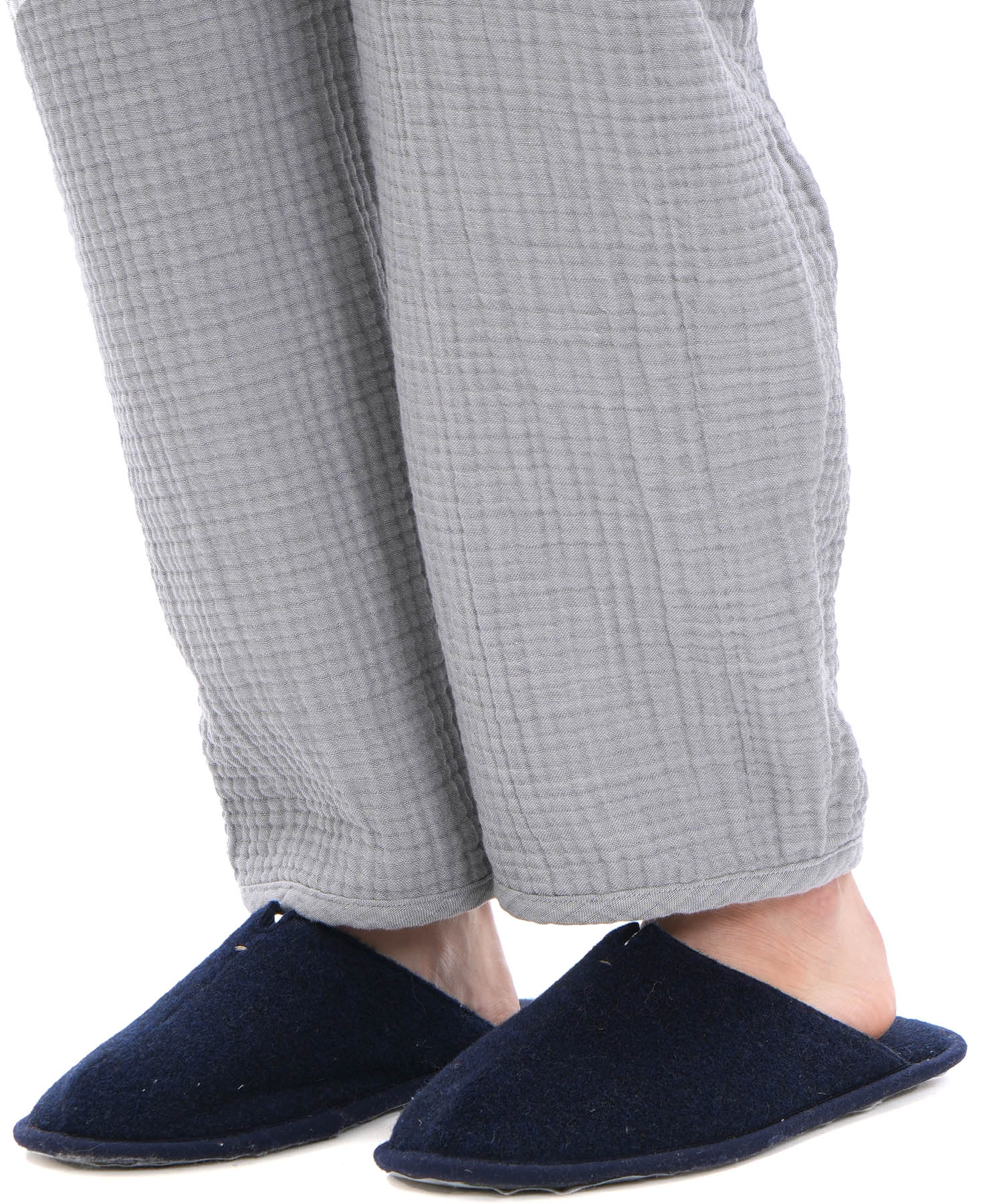 シュークリームガーゼ(R)4+ソリッドカラーパンツ_パジャマ&ルームウェア-ボトムス_グレー_3