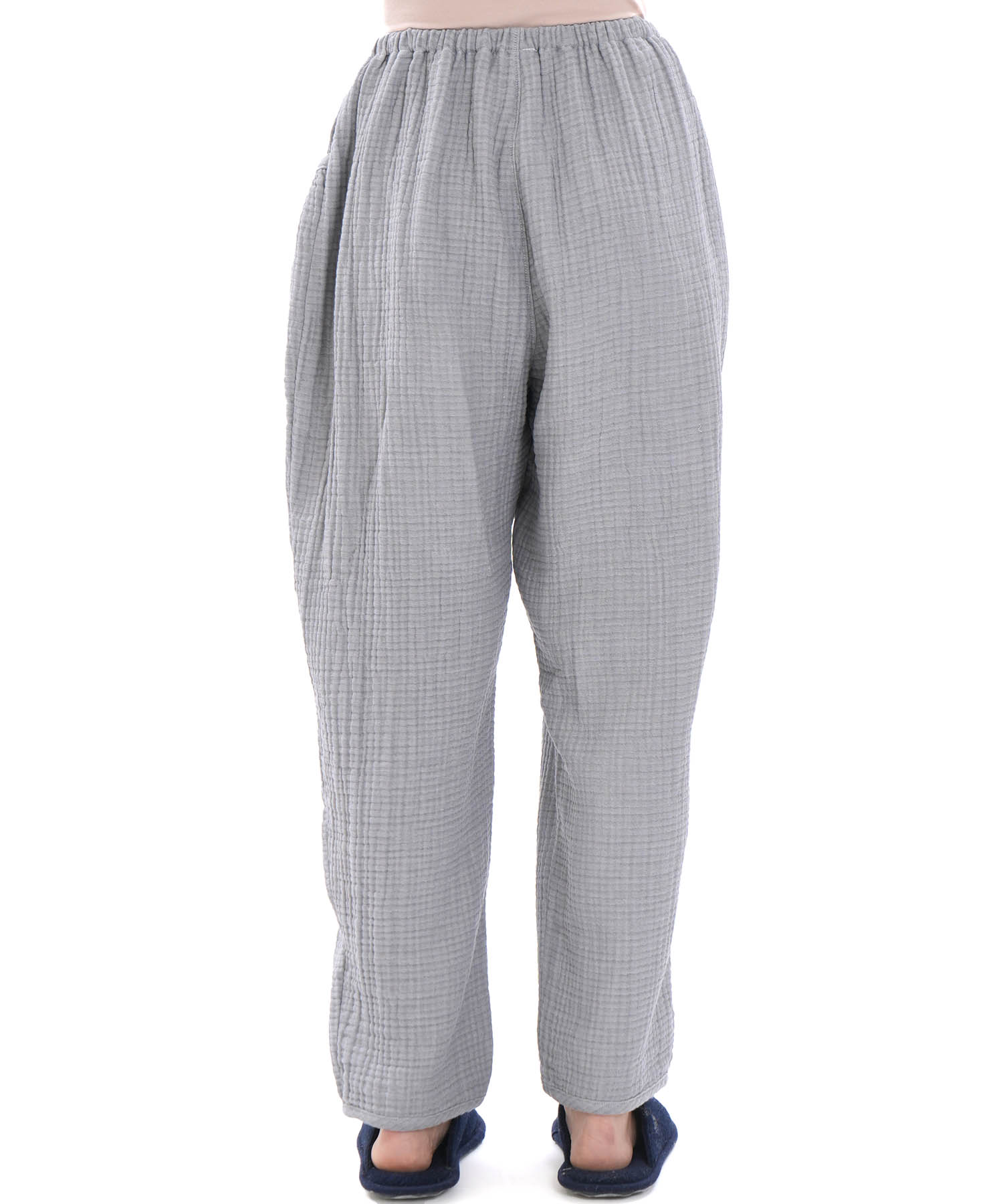 シュークリームガーゼ(R)4+ソリッドカラーパンツ_パジャマ&ルームウェア-ボトムス_グレー_4