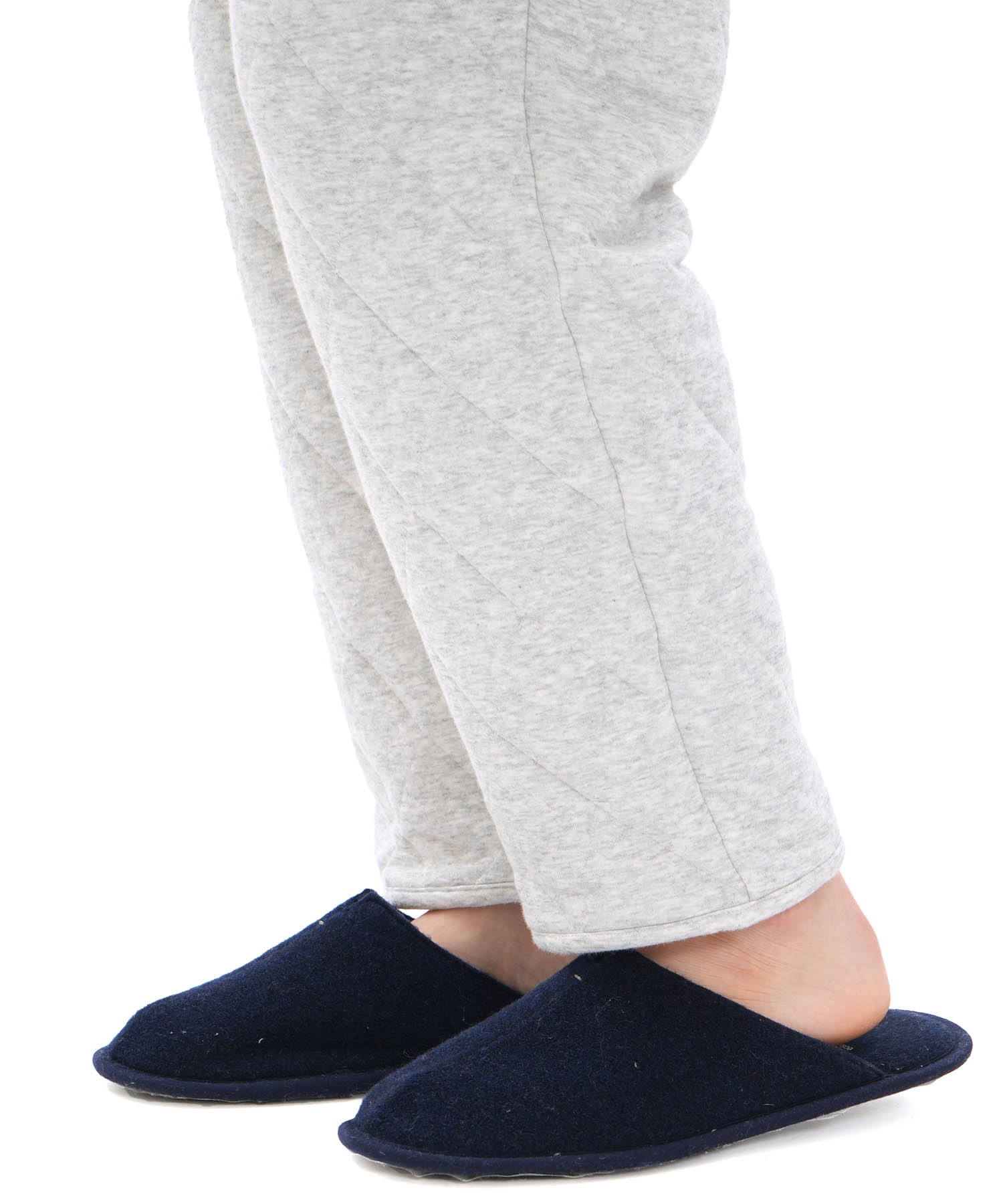 コットン接結(綿入り)厚手キルトボトムス_パジャマ&ルームウェア-ボトムス_グレー_4