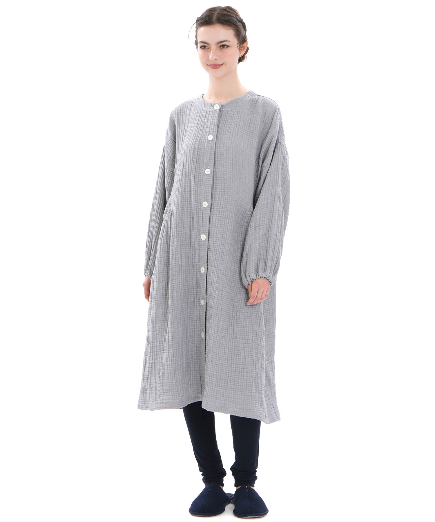 ソフトウォームレギンス12分丈_パジャマ&ルームウェア-ボトムス_ネイビー_5