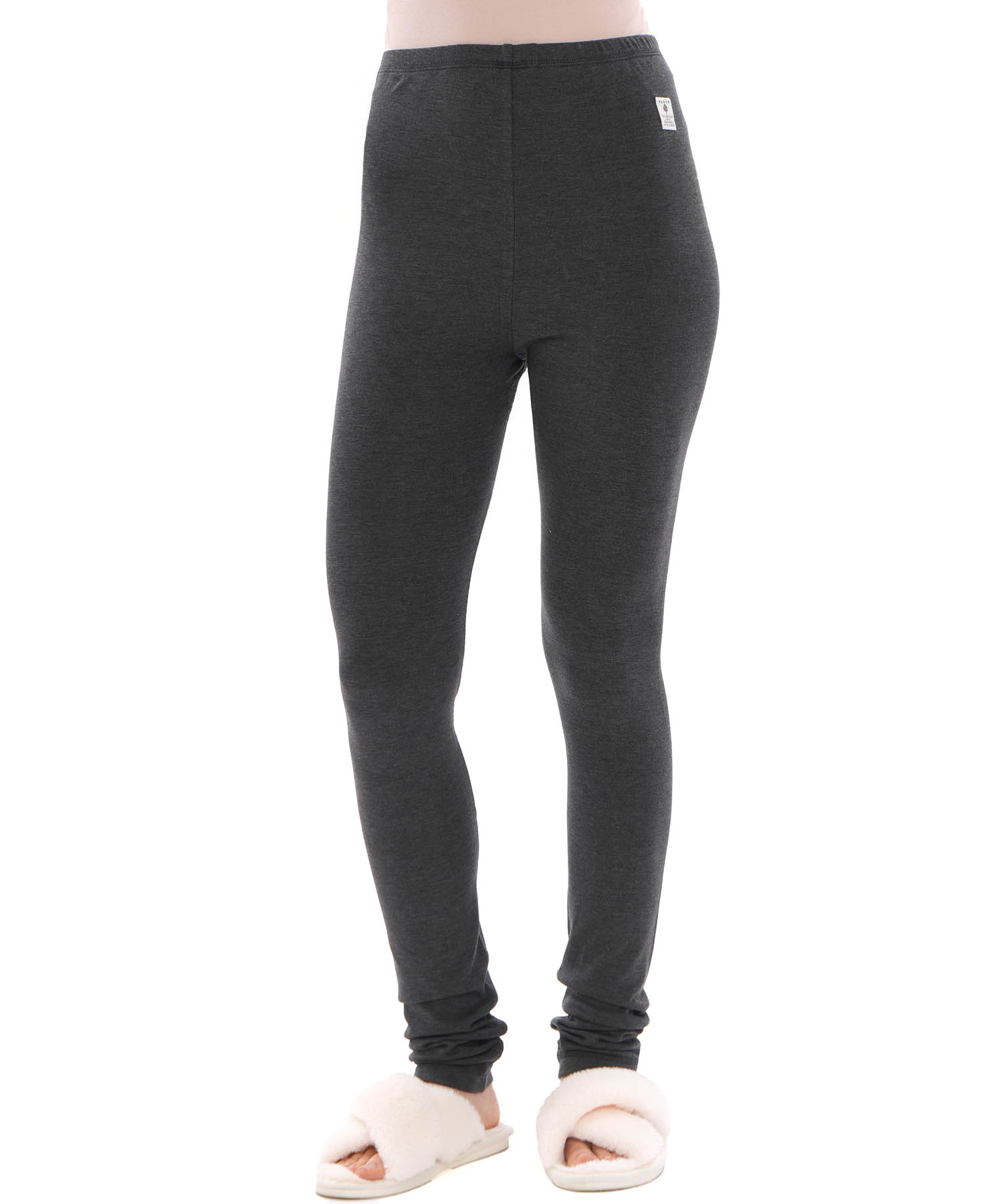 ソフトウォームレギンス12分丈_パジャマ&ルームウェア-ボトムス_チャコールグレー_1