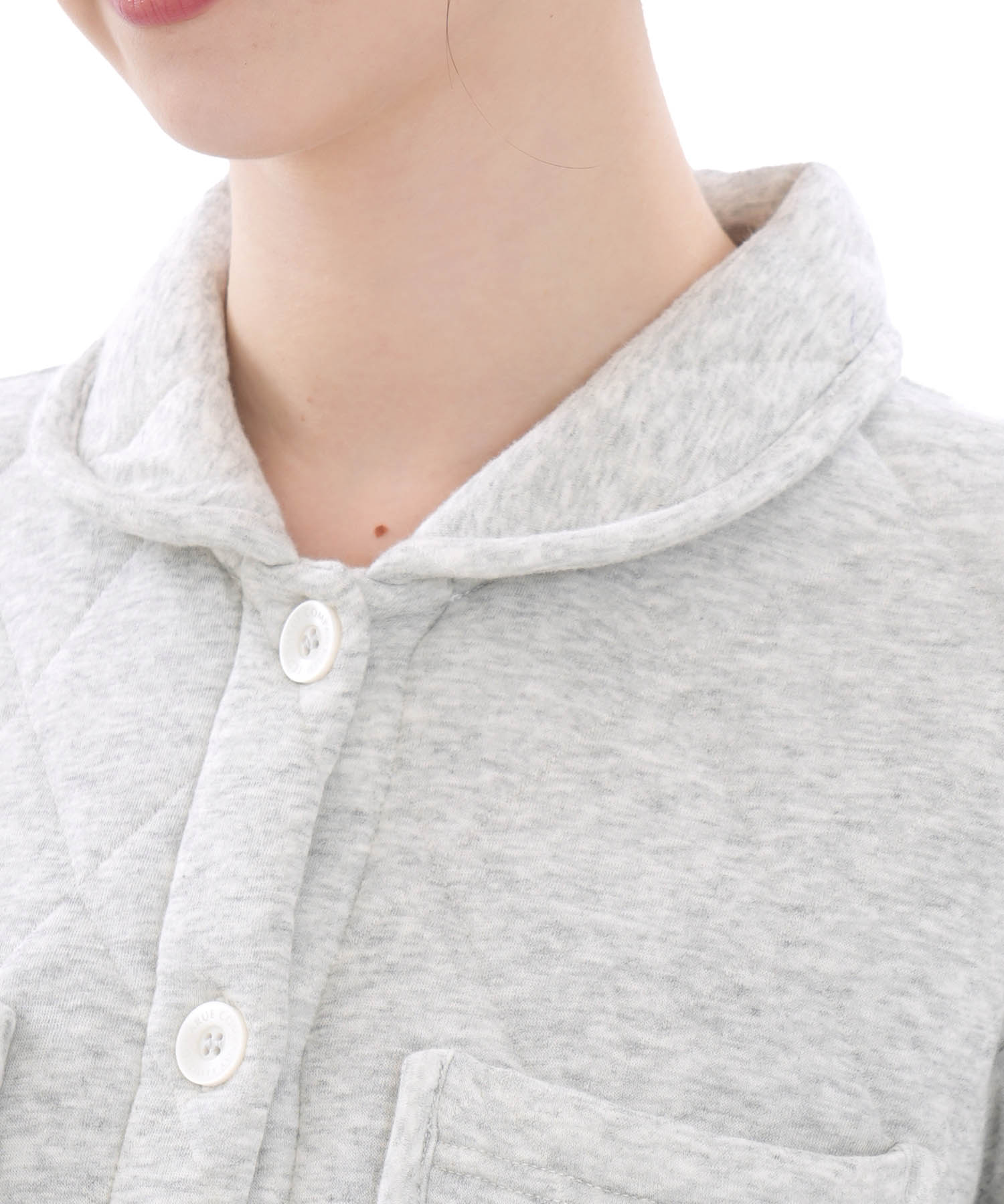 コットン接結(綿入り)厚手キルトトップス_パジャマ&ルームウェア-トップス_グレー_3