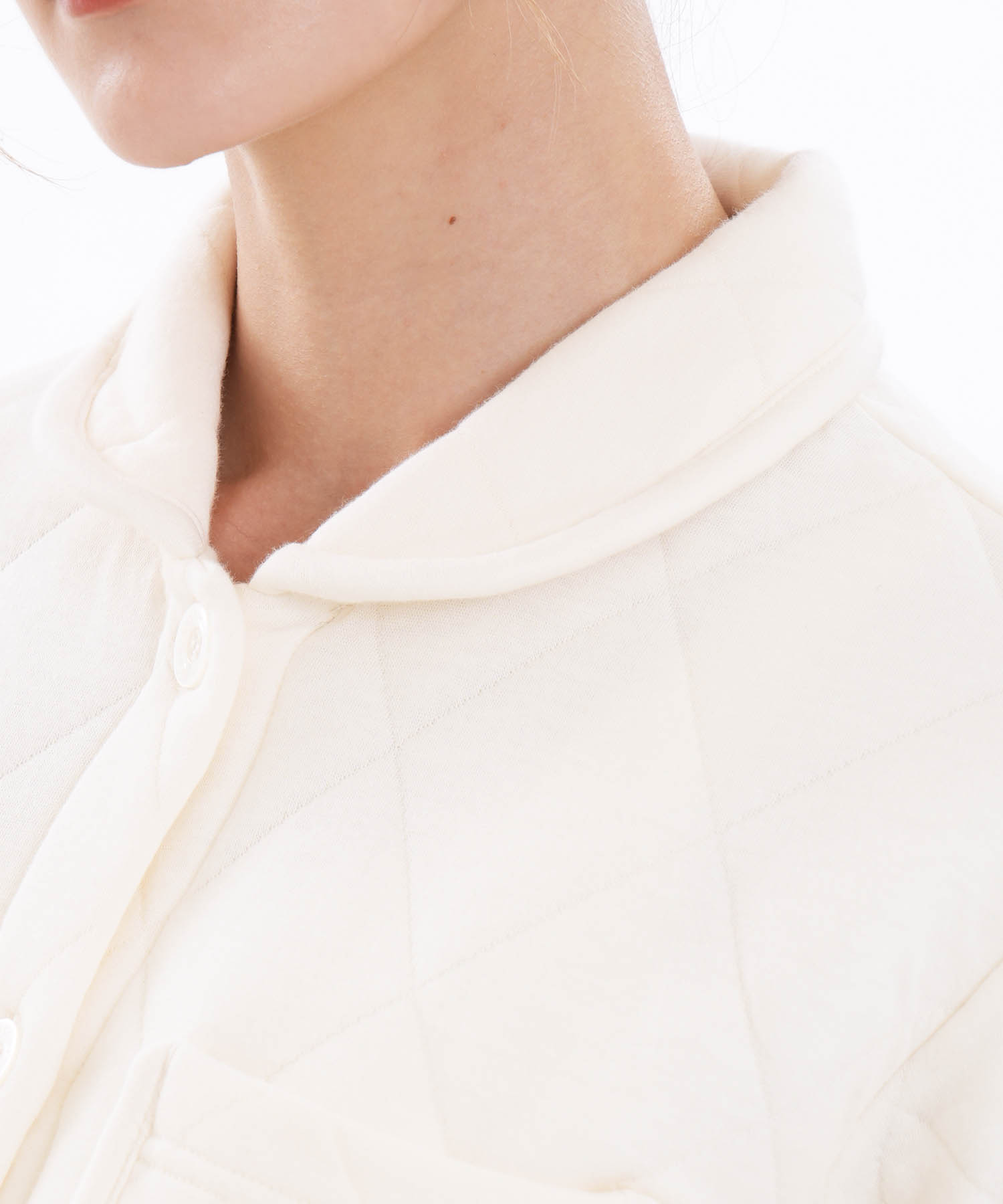 コットン接結(綿入り)厚手キルトトップス_パジャマ&ルームウェア-トップス_アイボリー_4