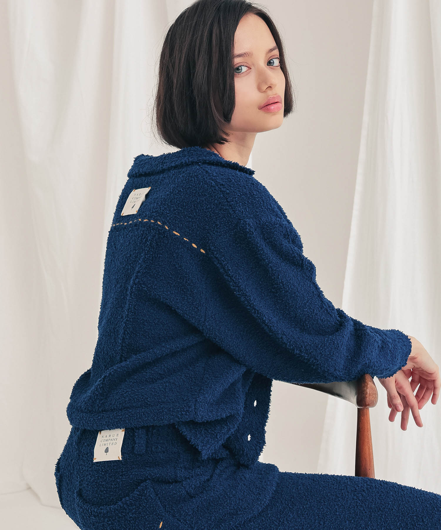 モールニットフラッフィーデニムトップス_パジャマ&ルームウェア-トップス_ブルー_6