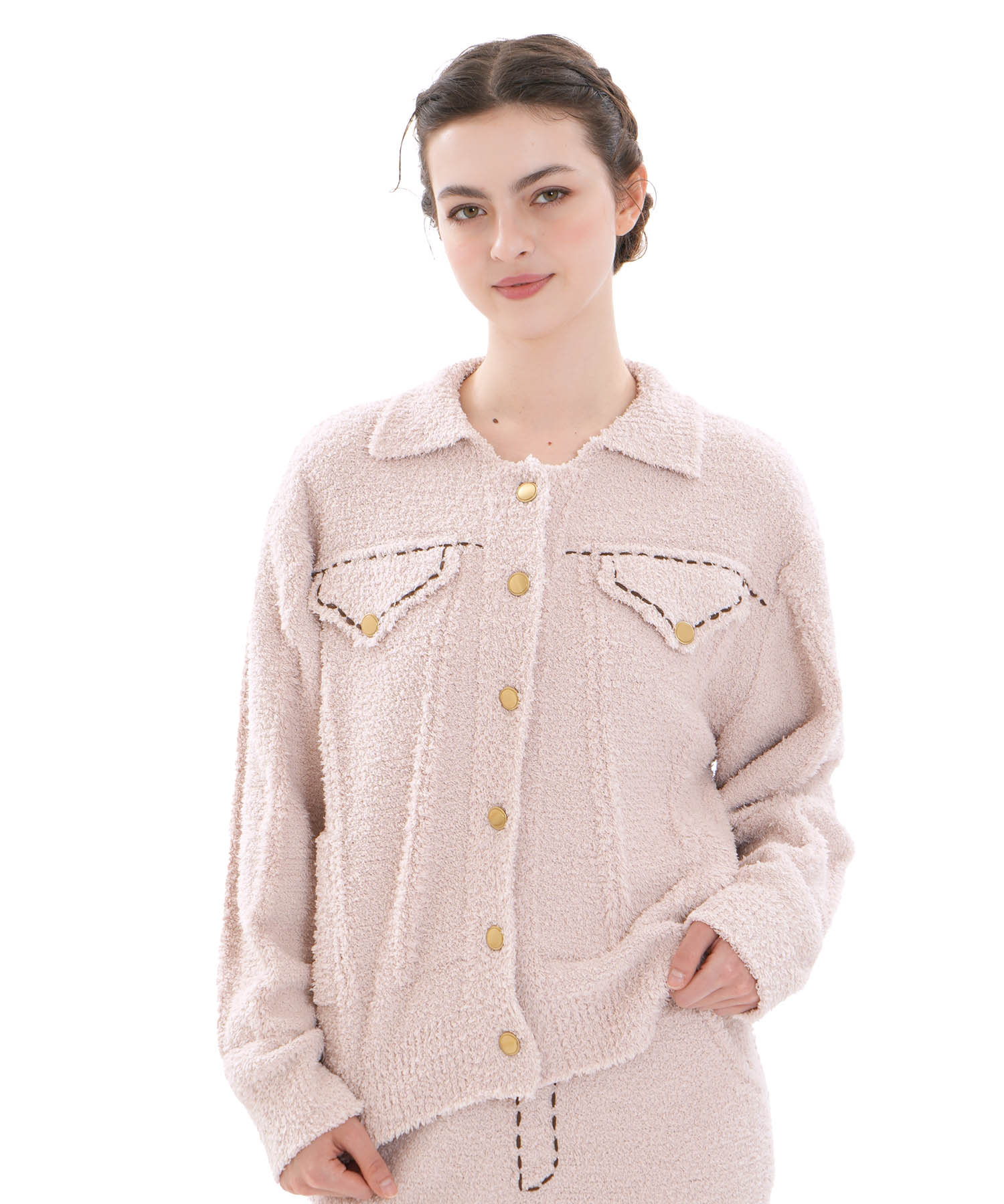 モールニットフラッフィーデニムトップス_パジャマ&ルームウェア-トップス_ベージュ_1