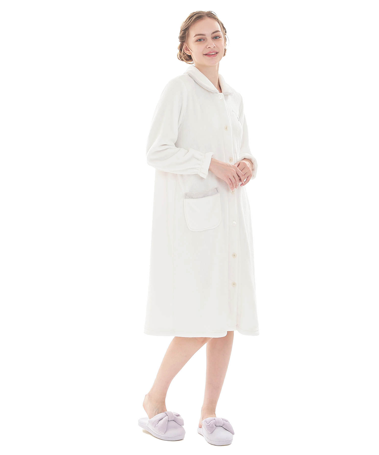 スノーパウダームジワンピース_パジャマ&ルームウェア-ワンピース・ネグリジェ_ホワイト_2