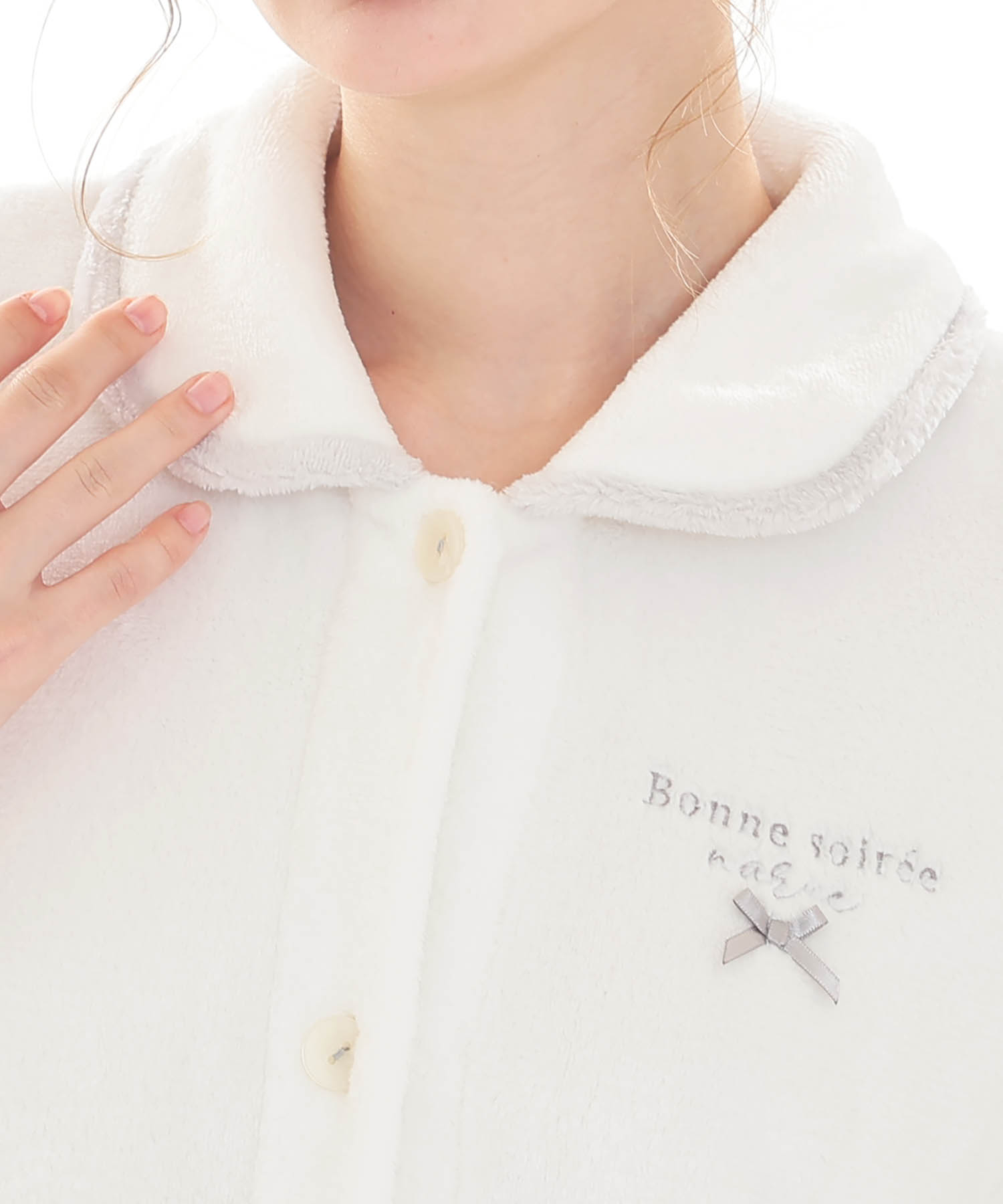 スノーパウダームジワンピース_パジャマ&ルームウェア-ワンピース・ネグリジェ_ホワイト_3