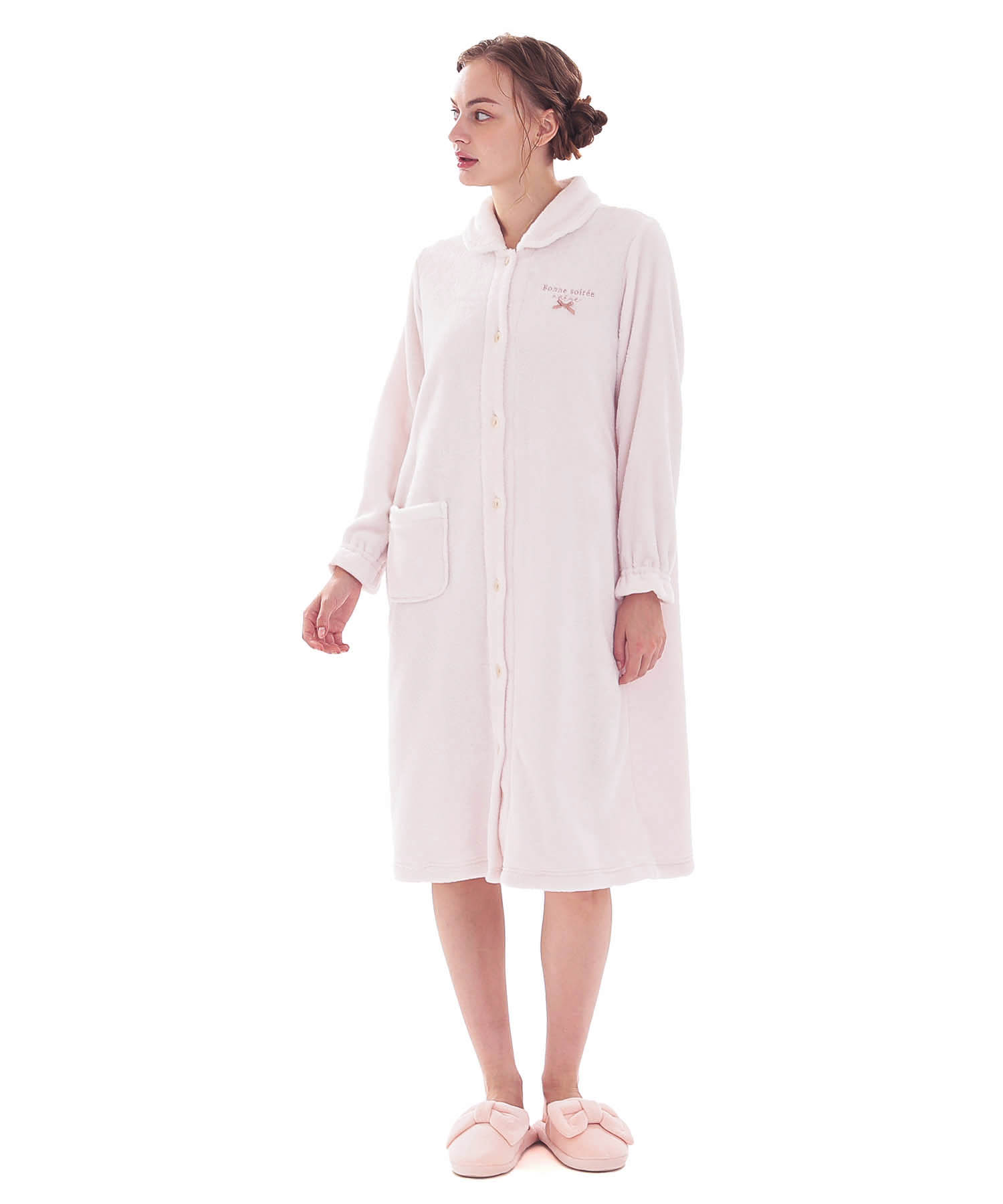 スノーパウダームジワンピース_パジャマ&ルームウェア-ワンピース・ネグリジェ_ピンク_1