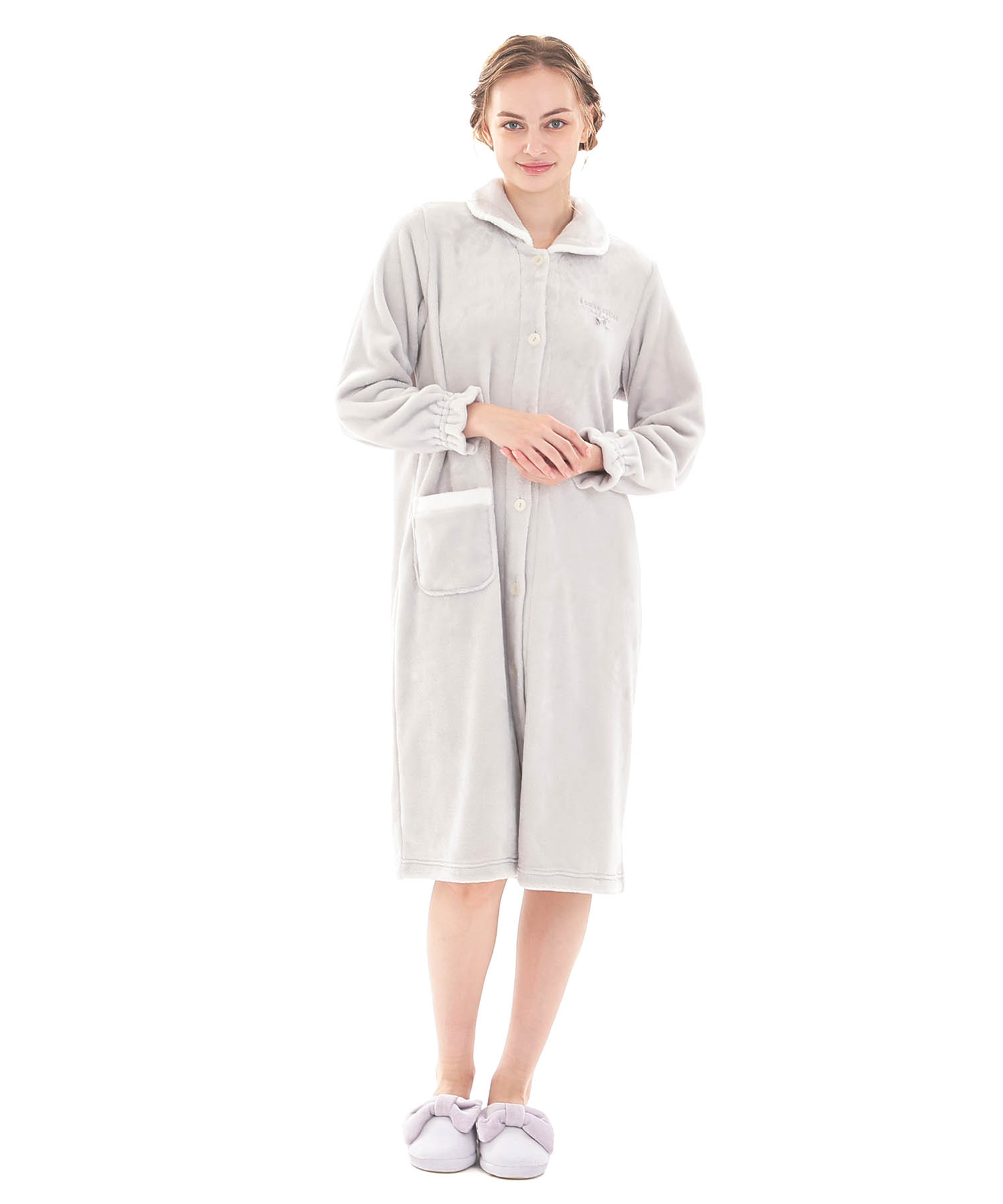 スノーパウダームジワンピース_パジャマ&ルームウェア-ワンピース・ネグリジェ_グレー_1