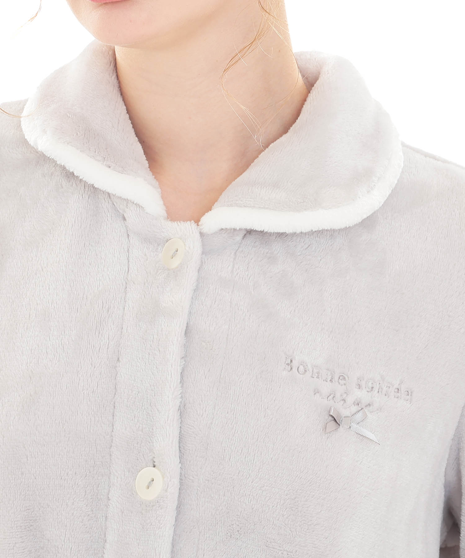 スノーパウダームジワンピース_パジャマ&ルームウェア-ワンピース・ネグリジェ_グレー_3