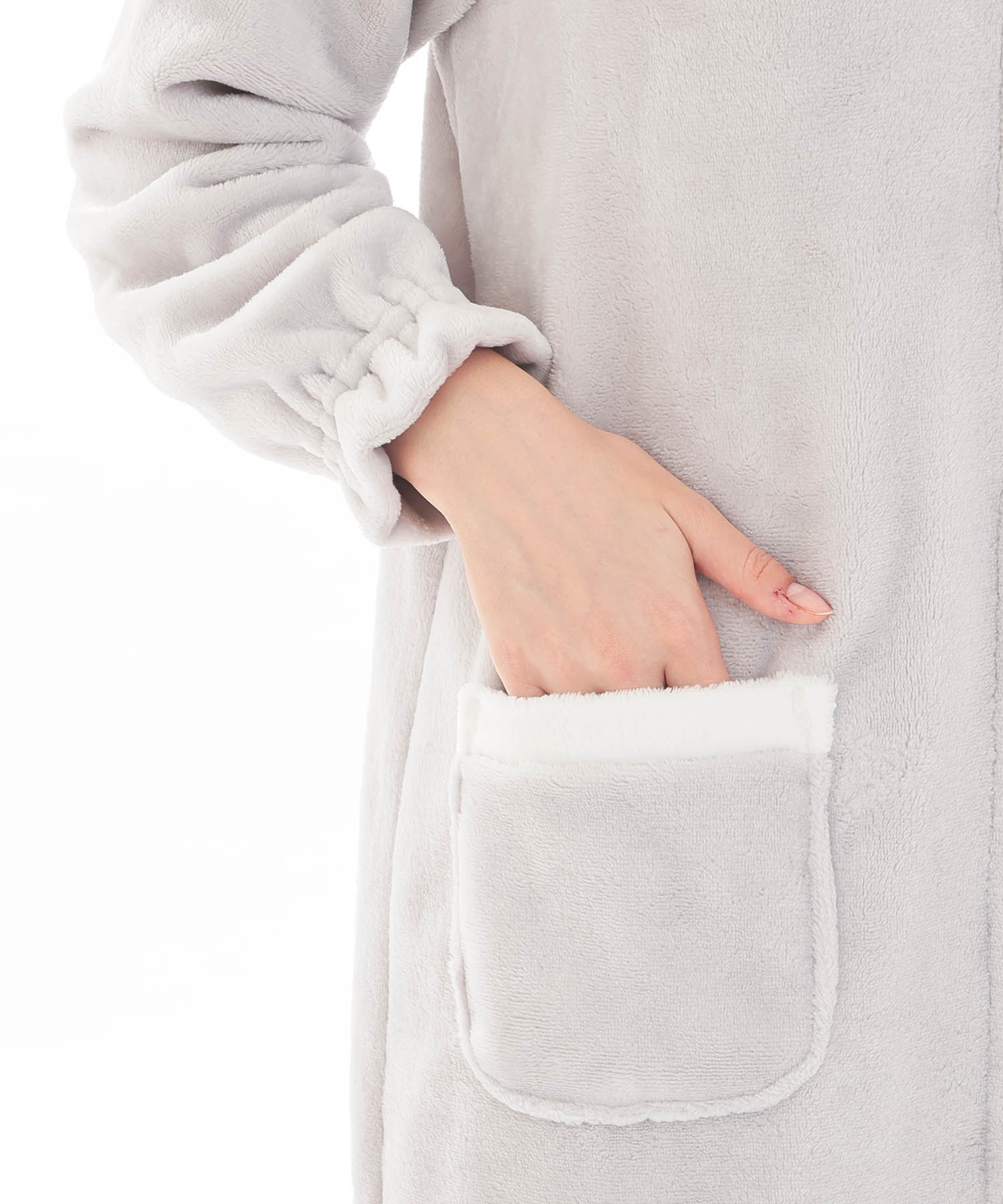 スノーパウダームジワンピース_パジャマ&ルームウェア-ワンピース・ネグリジェ_グレー_5