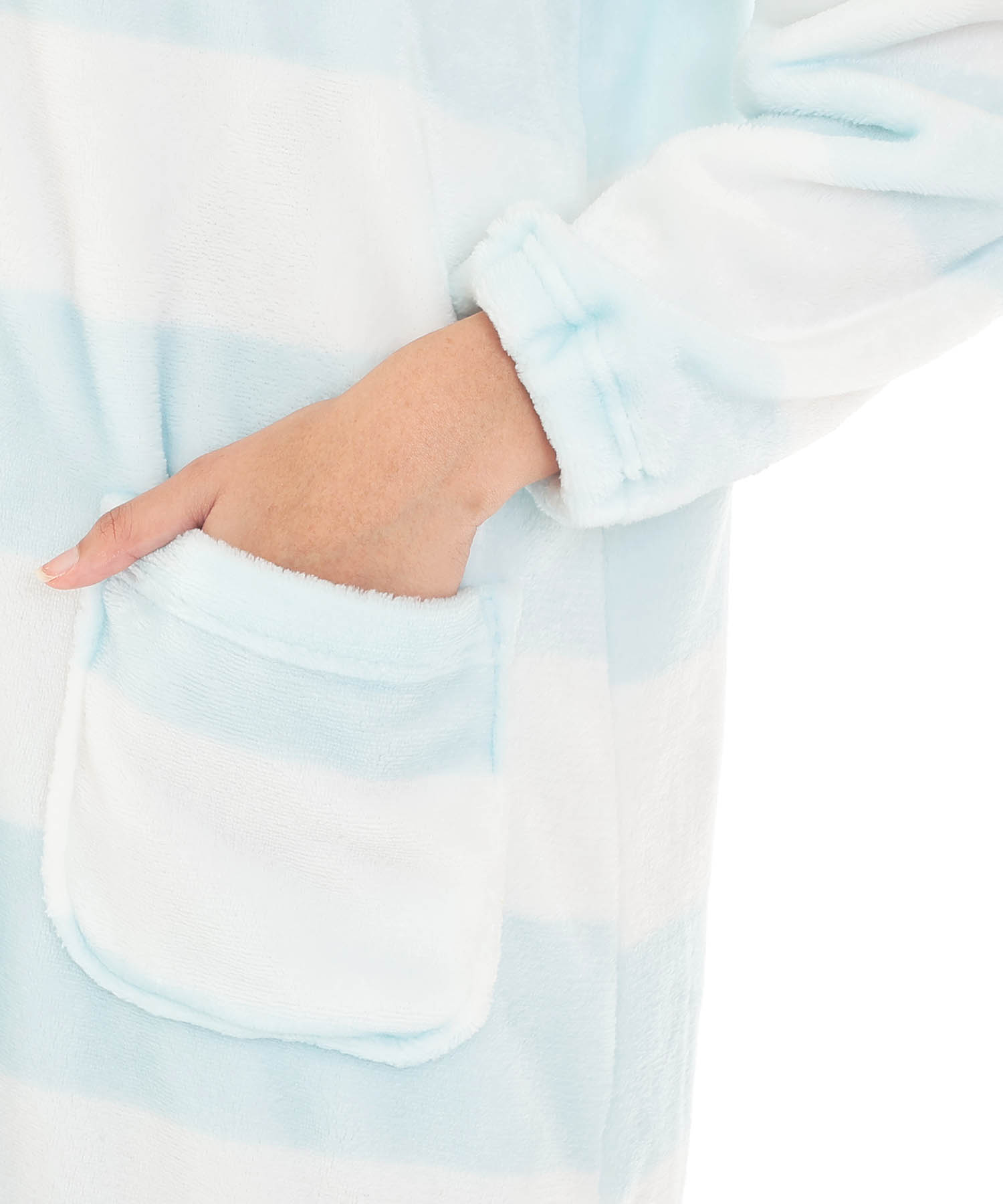 スノーパウダーボーダーワンピース_パジャマ&ルームウェア-ワンピース・ネグリジェ_ブルー_4