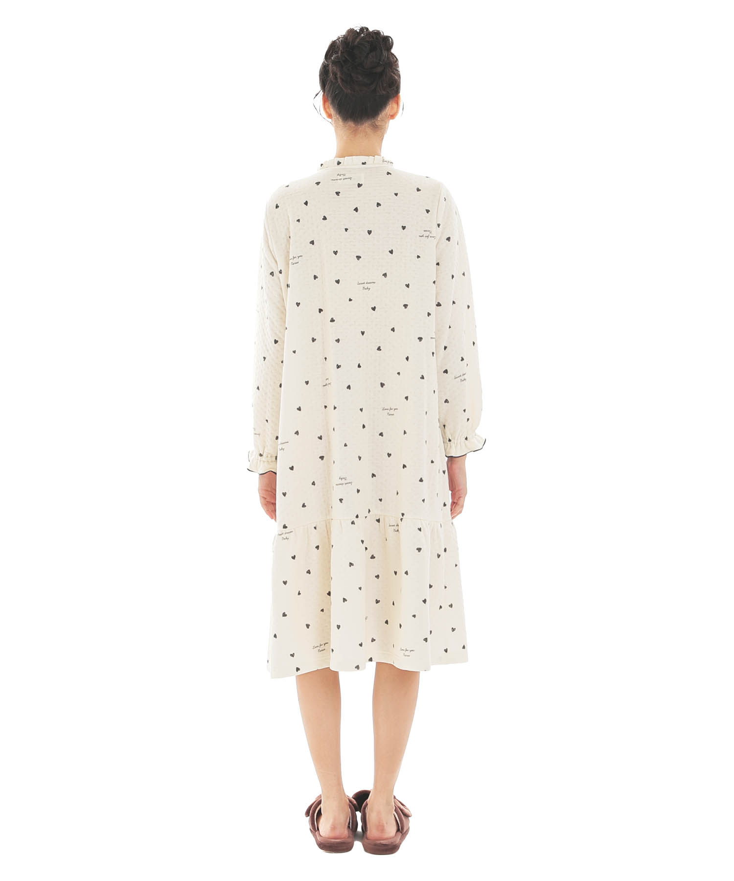 接結（綿入り）ハートワンピース_パジャマ&ルームウェア-ワンピース・ネグリジェ_ベージュ_7