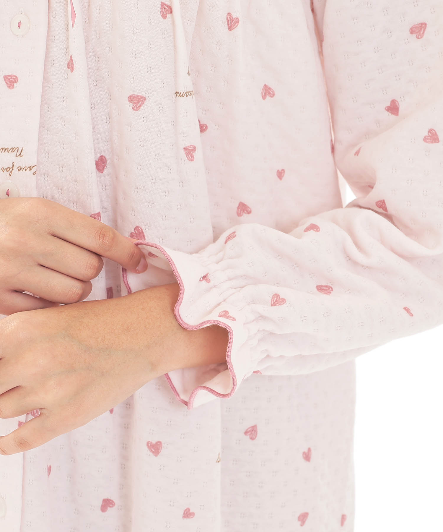 接結（綿入り）ハートワンピース_パジャマ&ルームウェア-ワンピース・ネグリジェ_ピンク_5