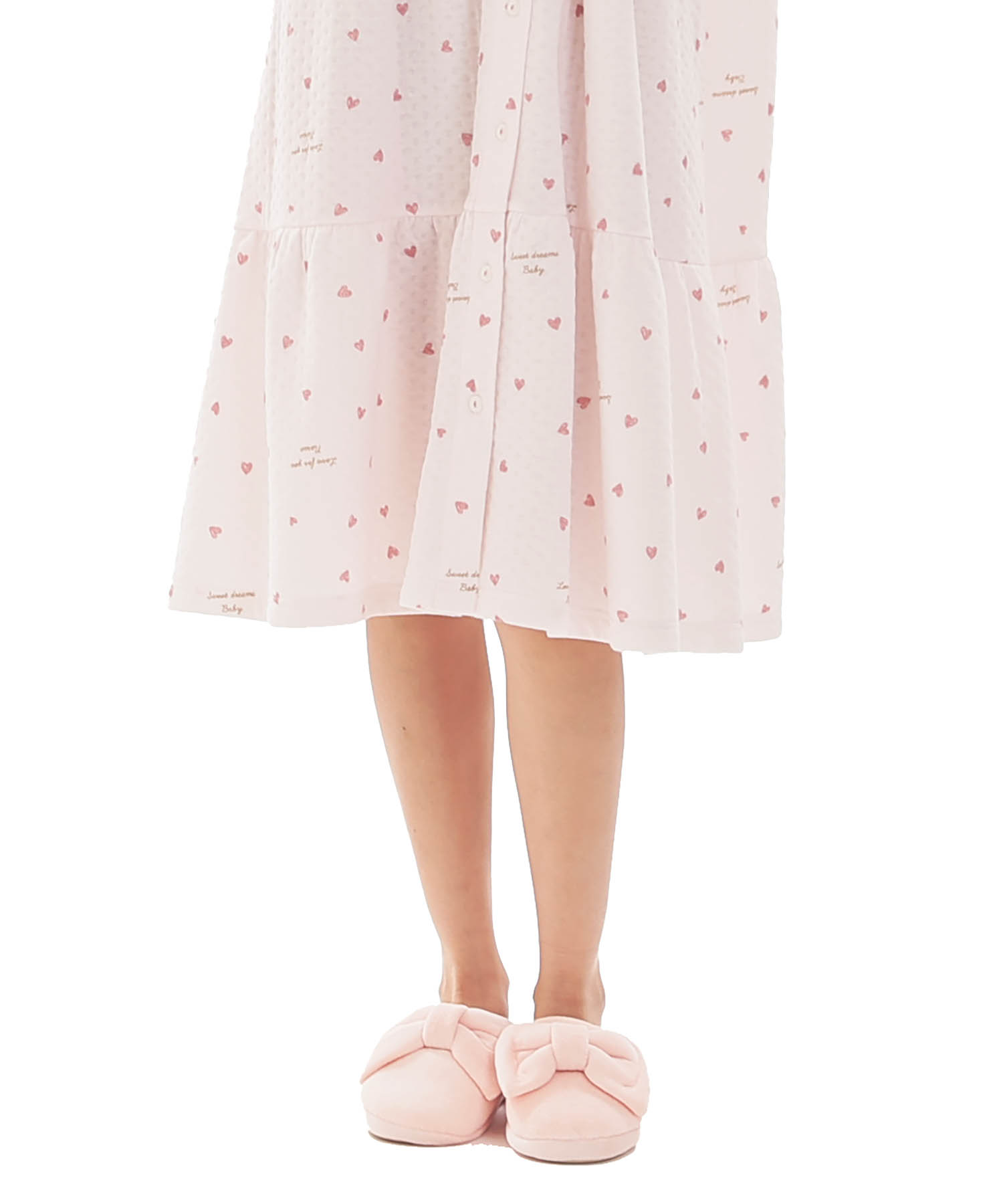接結（綿入り）ハートワンピース_パジャマ&ルームウェア-ワンピース・ネグリジェ_ピンク_6