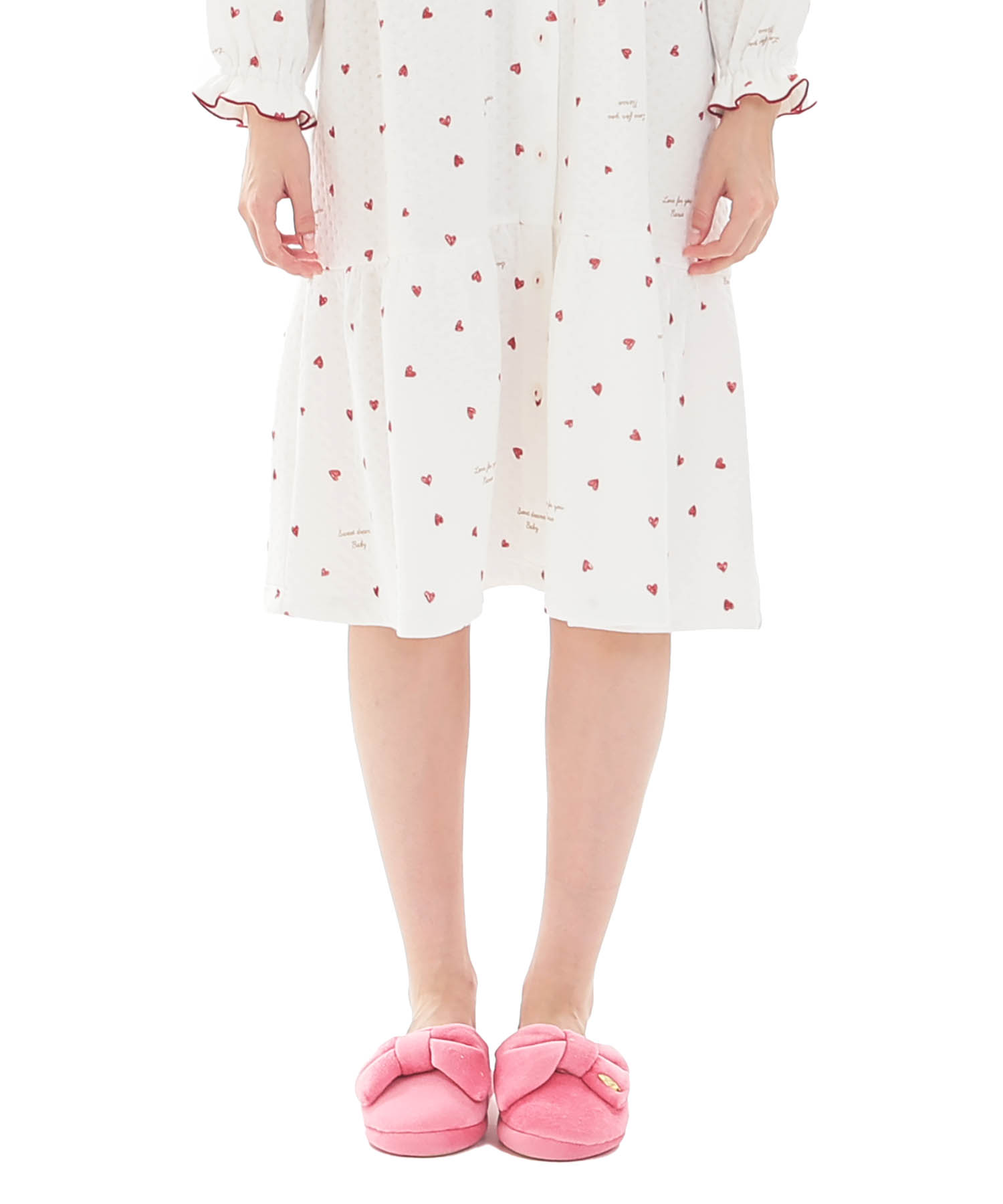 接結（綿入り）ハートワンピース_パジャマ&ルームウェア-ワンピース・ネグリジェ_ホワイト_6