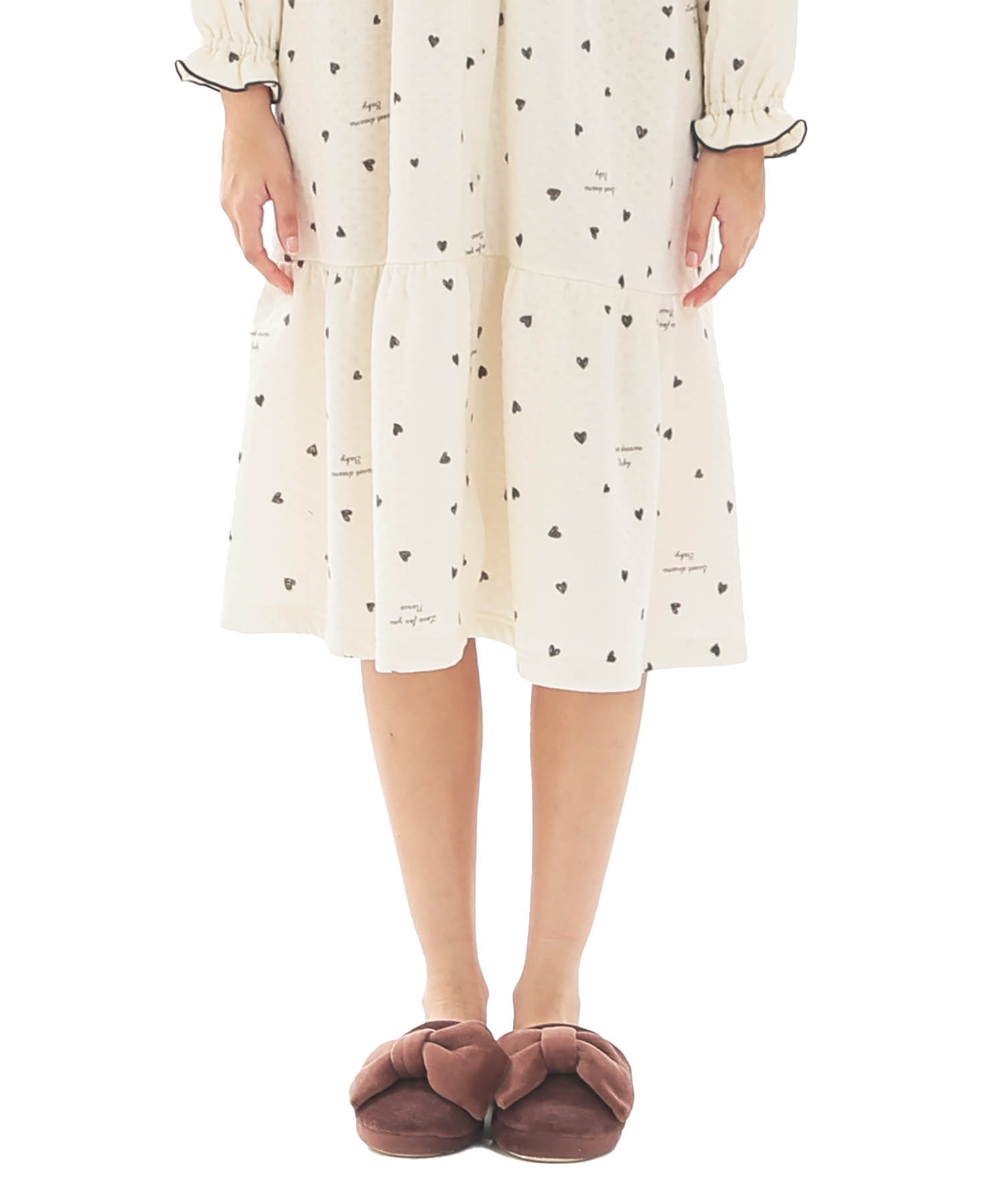 接結（綿入り）ハートワンピース_パジャマ&ルームウェア-ワンピース・ネグリジェ_ベージュ_6