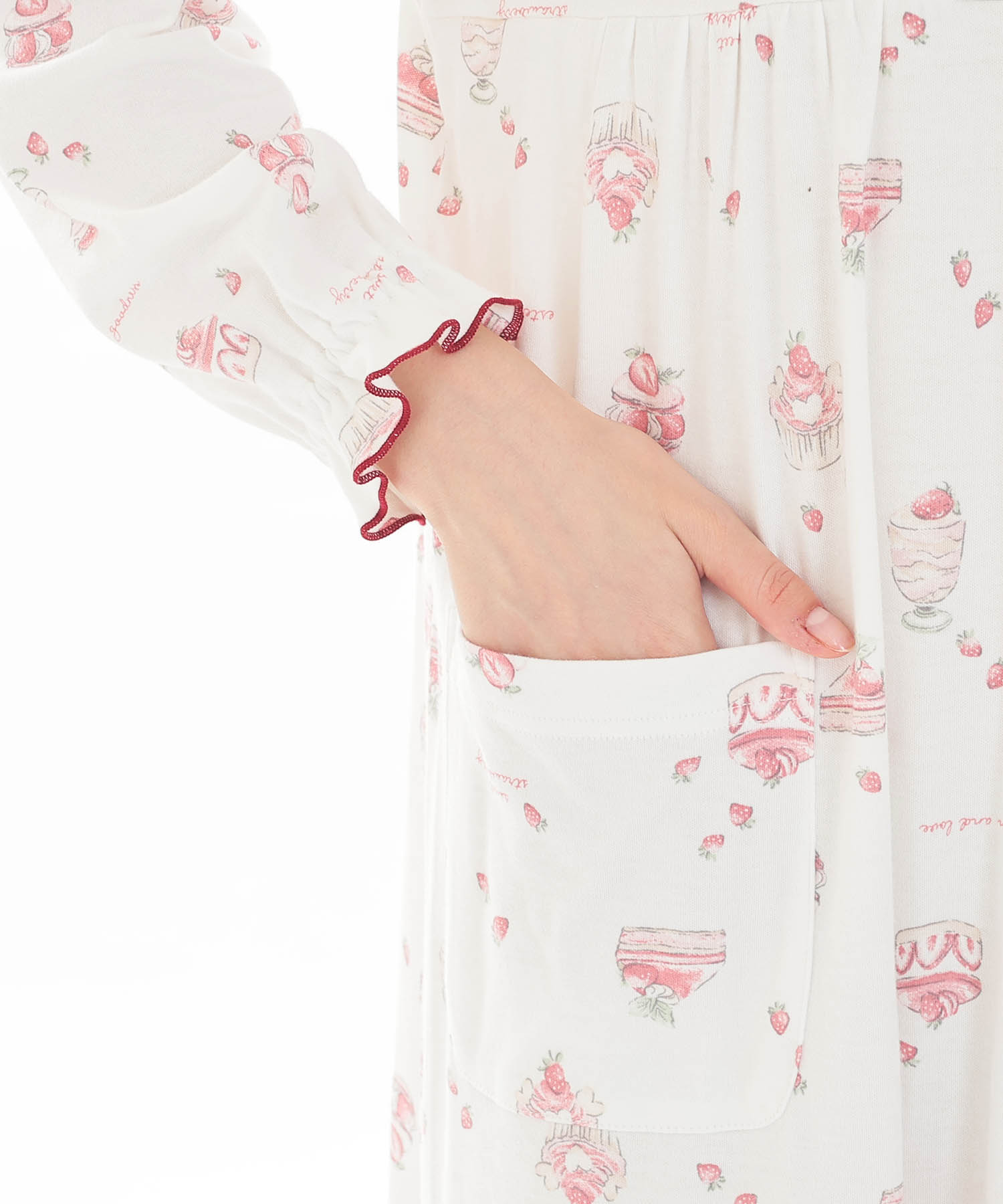 スムーススイーツワンピース_パジャマ&ルームウェア-ワンピース・ネグリジェ_ホワイト_4