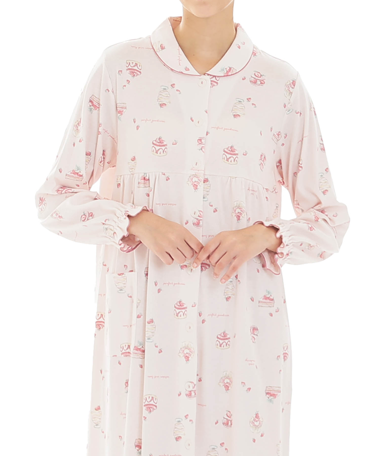 スムーススイーツワンピース_パジャマ&ルームウェア-ワンピース・ネグリジェ_ピンク_0