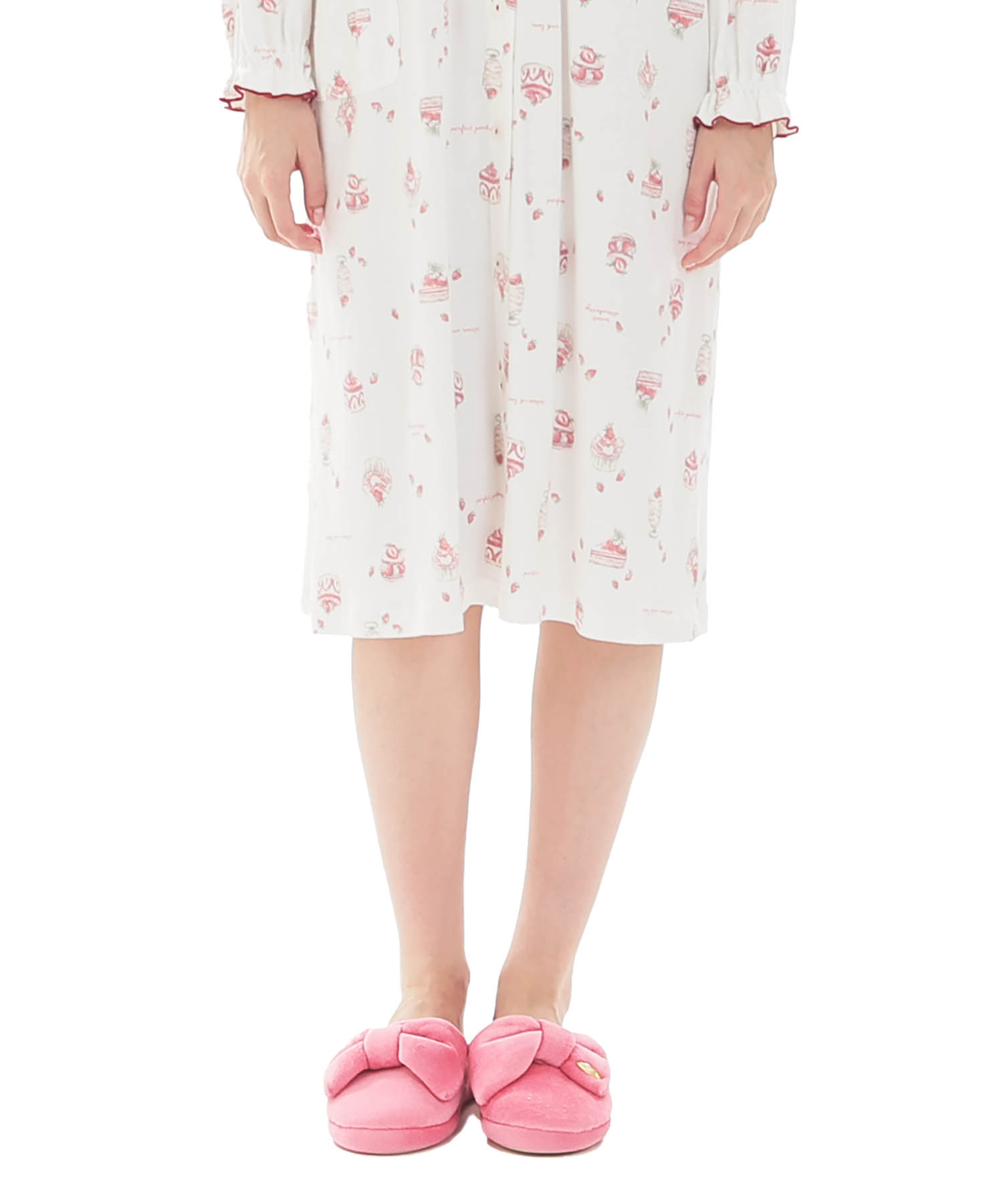 スムーススイーツワンピース_パジャマ&ルームウェア-ワンピース・ネグリジェ_ホワイト_5