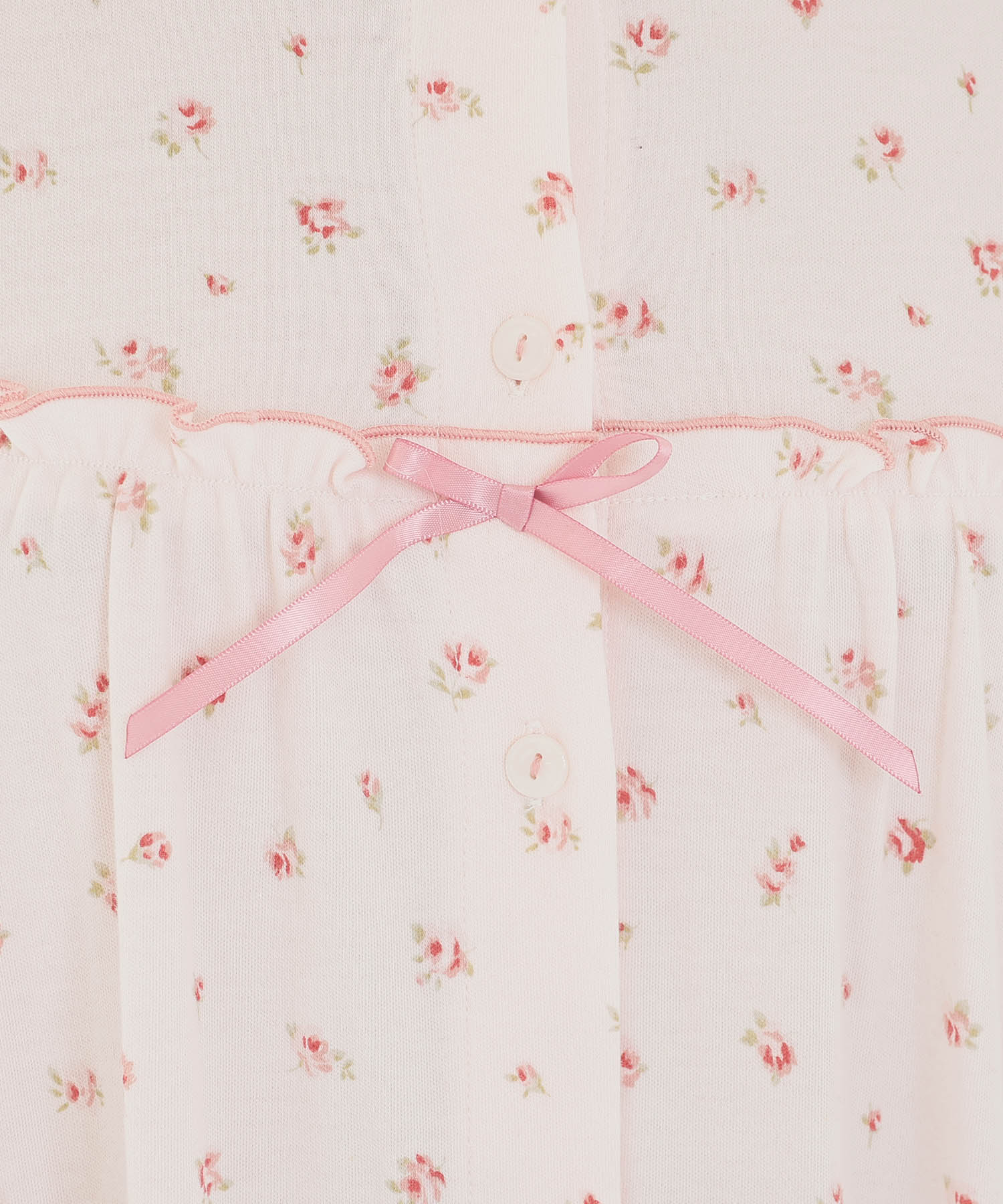 スムース小花ワンピース_パジャマ&ルームウェア-ワンピース・ネグリジェ_ピンク_4