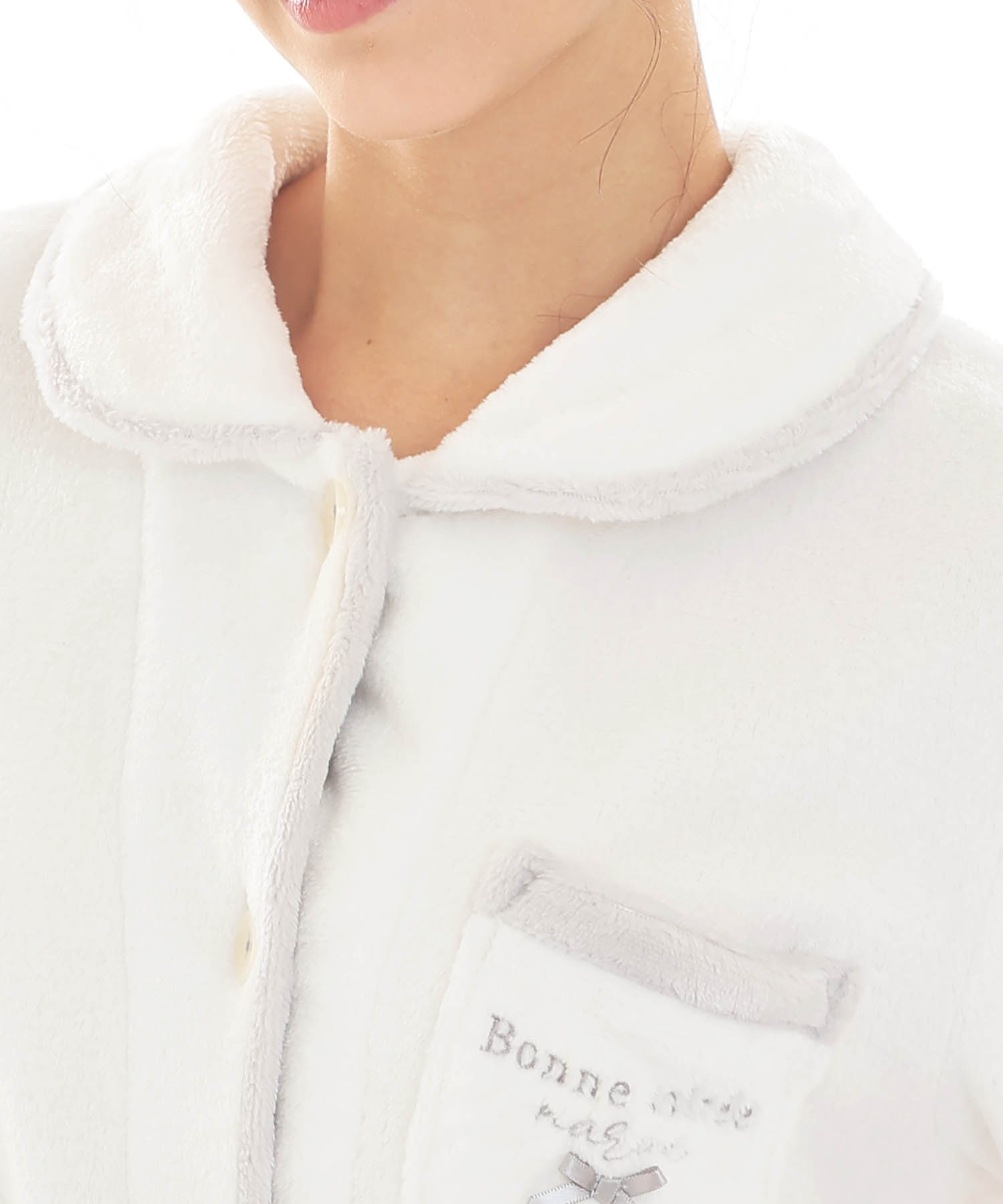 スノーパウダームジシャツパジャマ_パジャマ&ルームウェア-セットアップ_ホワイト_3