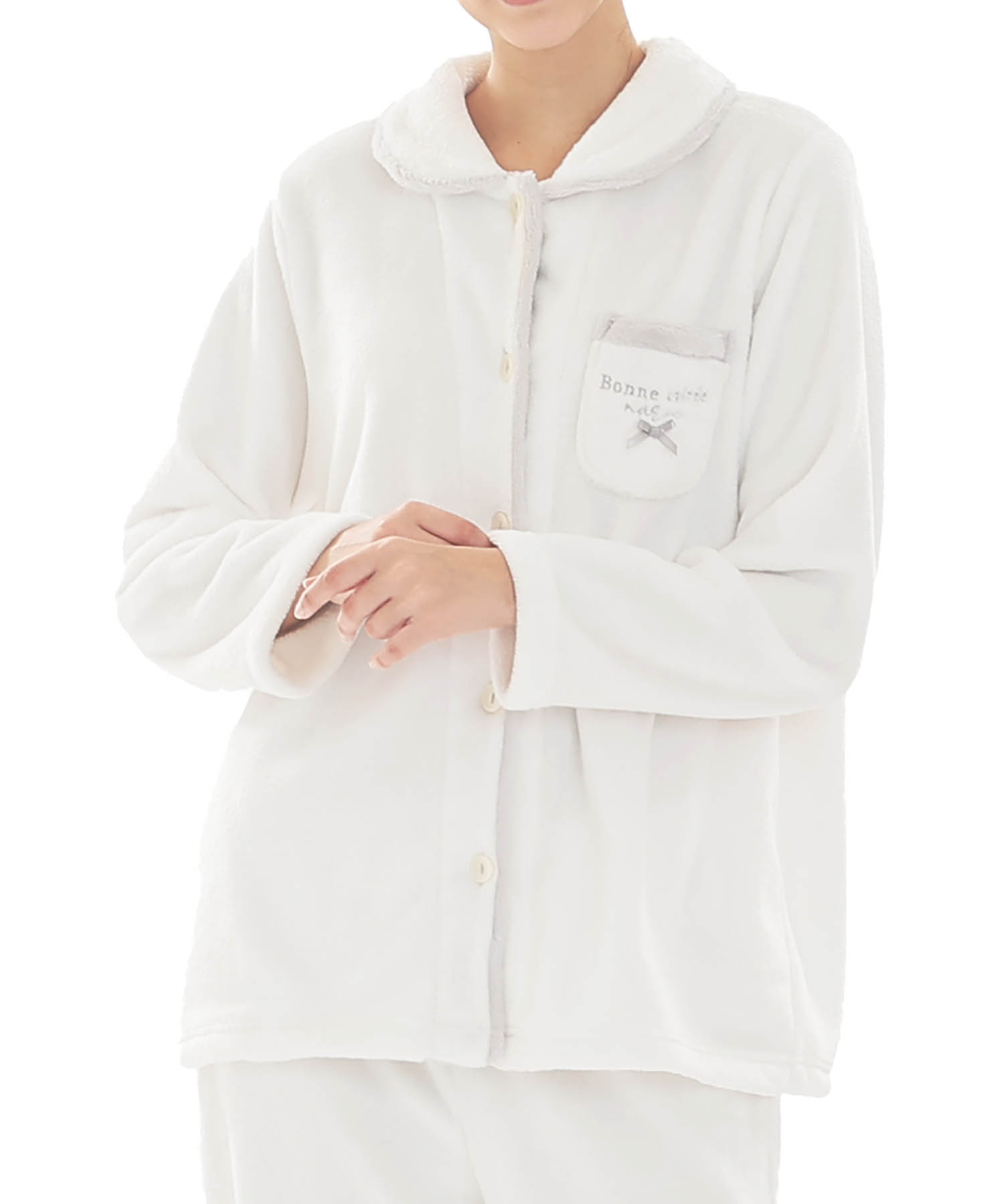 スノーパウダームジシャツパジャマ_パジャマ&ルームウェア-セットアップ_ホワイト_0