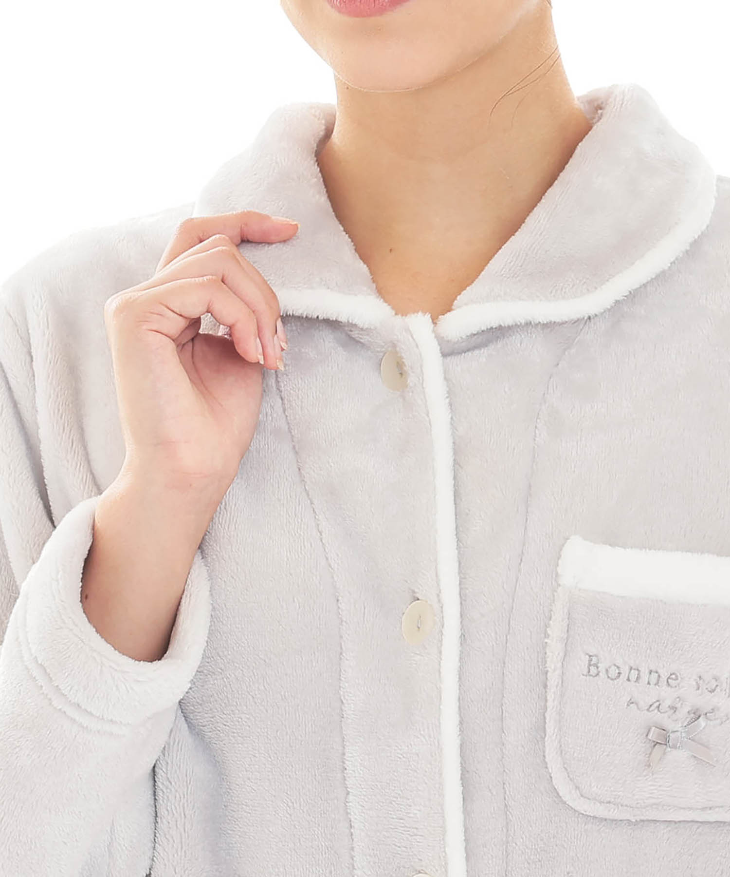 スノーパウダームジシャツパジャマ_パジャマ&ルームウェア-セットアップ_グレー_3