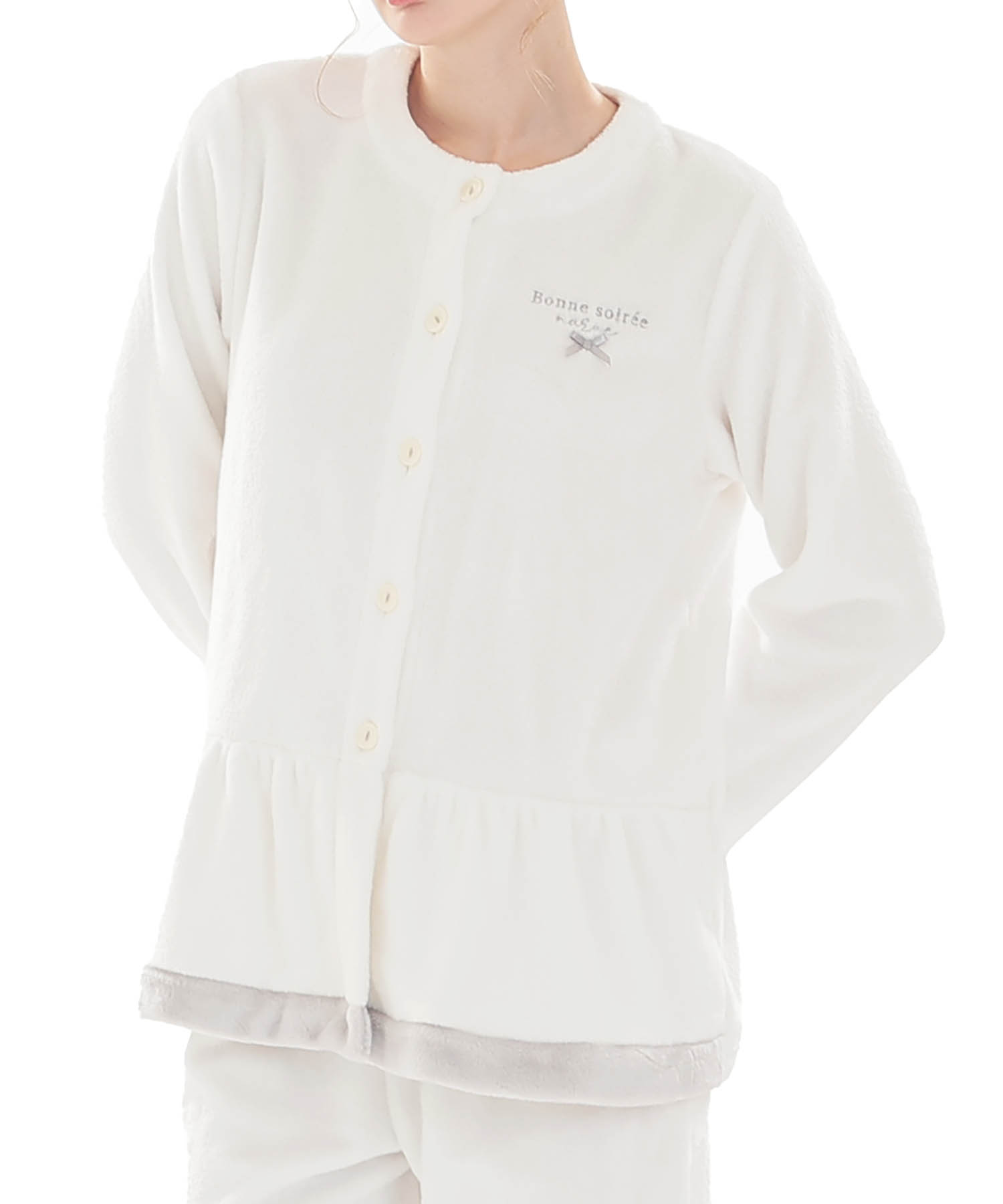 スノーパウダームジペプラムパジャマ_パジャマ&ルームウェア-セットアップ_ホワイト_0