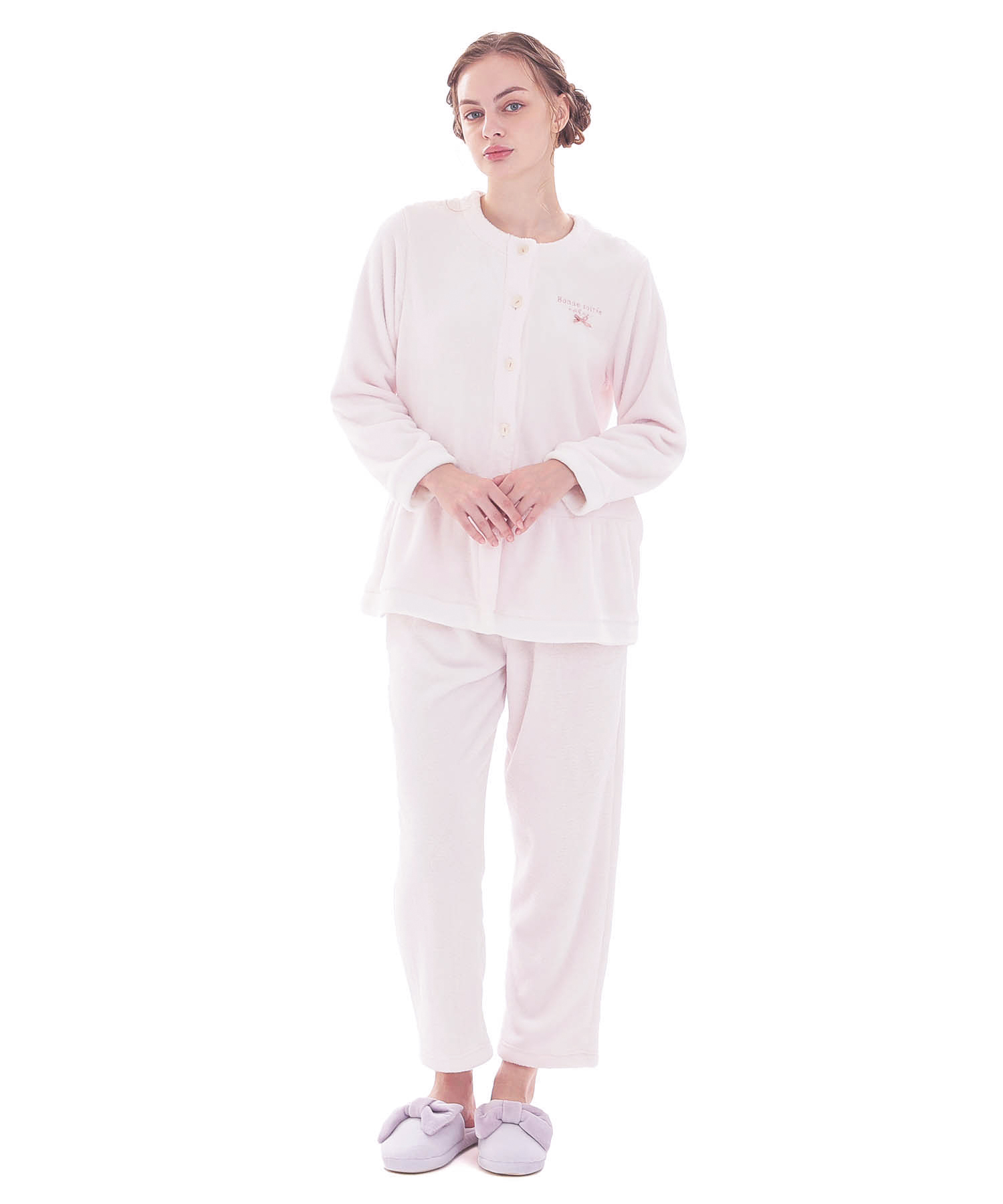 スノーパウダームジペプラムパジャマ_パジャマ&ルームウェア-セットアップ_ピンク_1