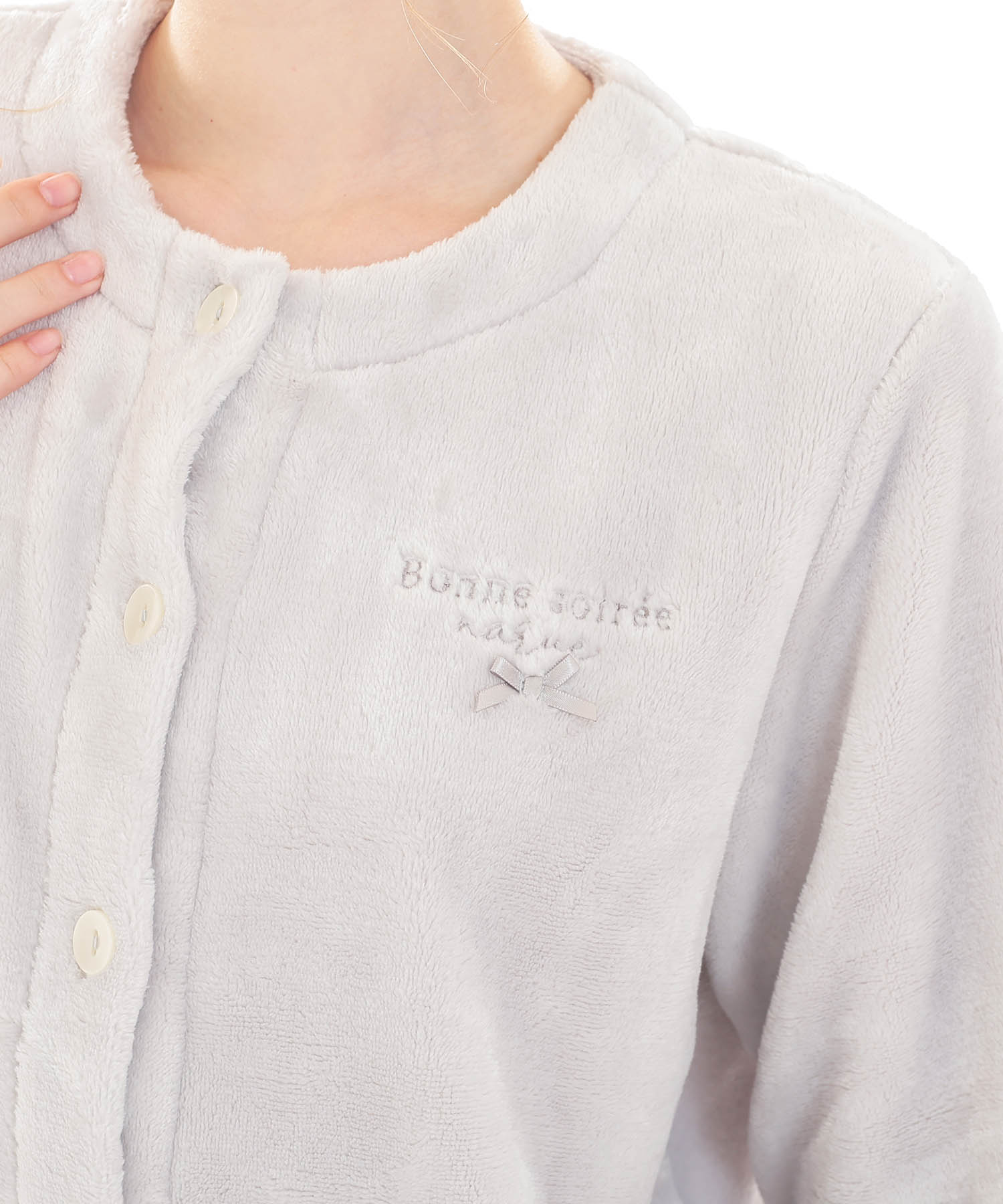 スノーパウダームジペプラムパジャマ_パジャマ&ルームウェア-セットアップ_グレー_3